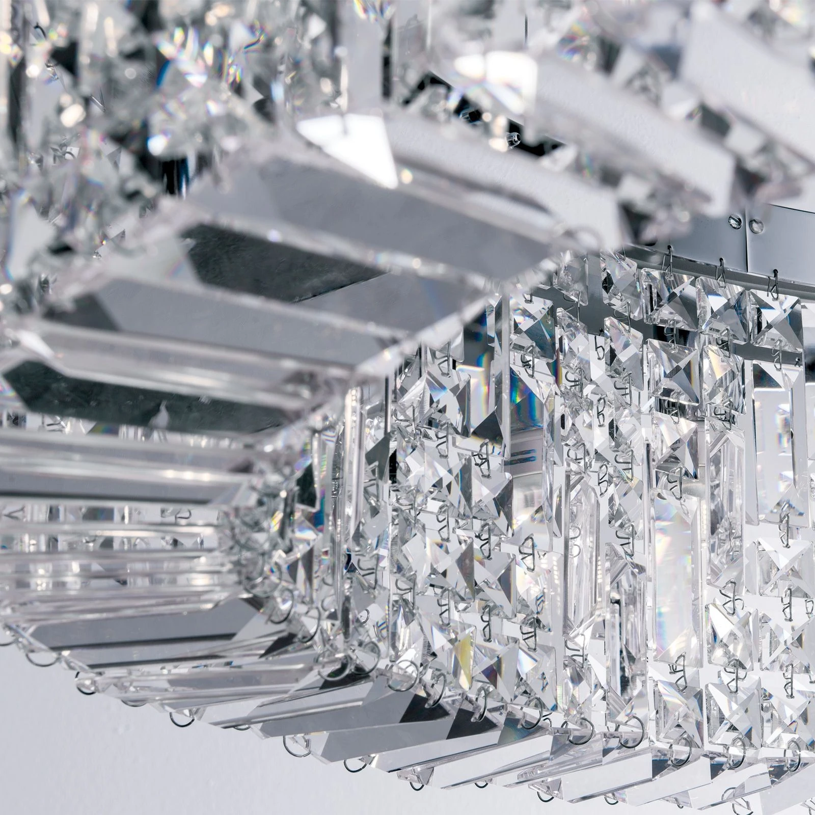 Plafonska lampa RING, 12 izvora svetla, 115x63 cm, hromirana - 4