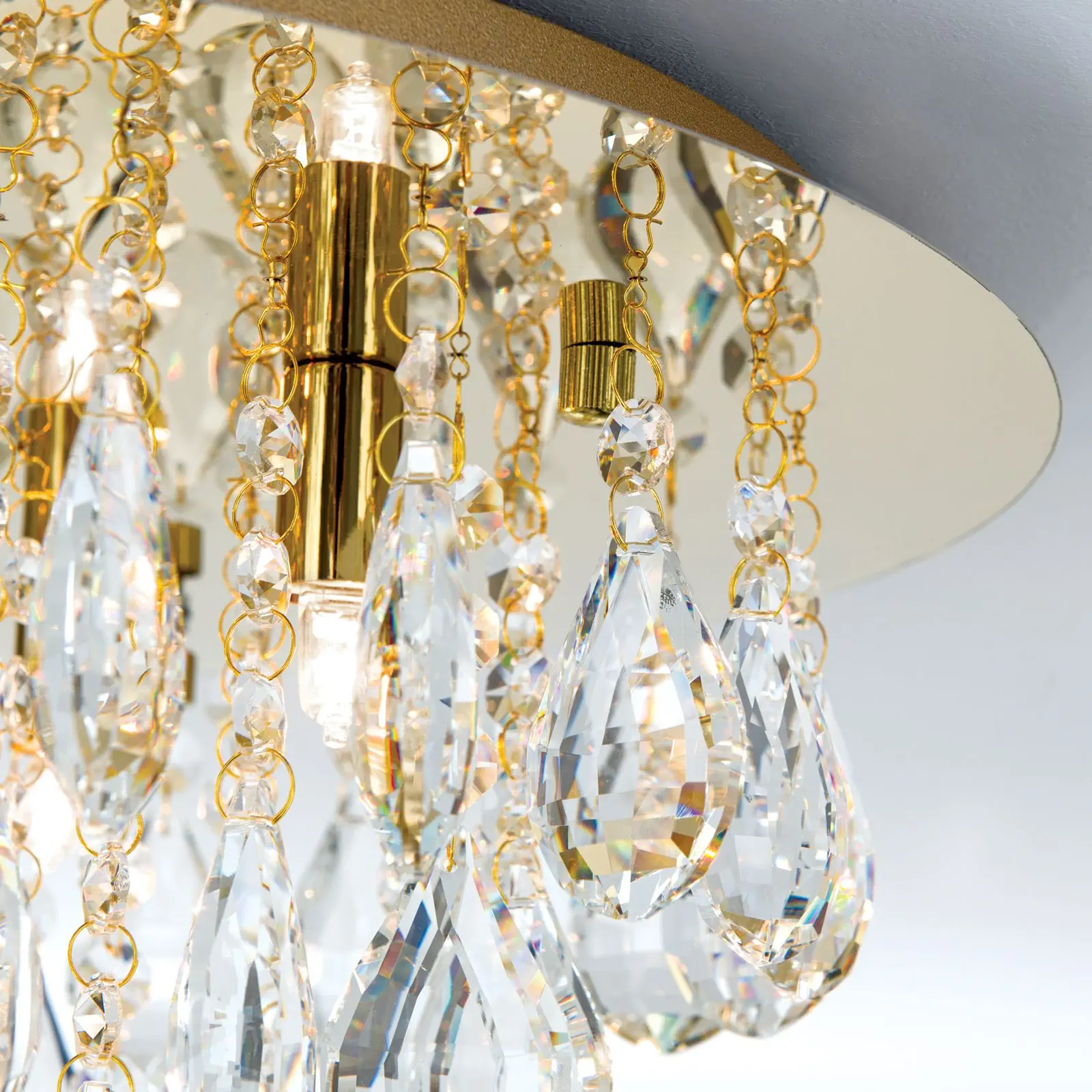 Kristalna plafonska lampa CELESTE, zlato, 45 cm - 6