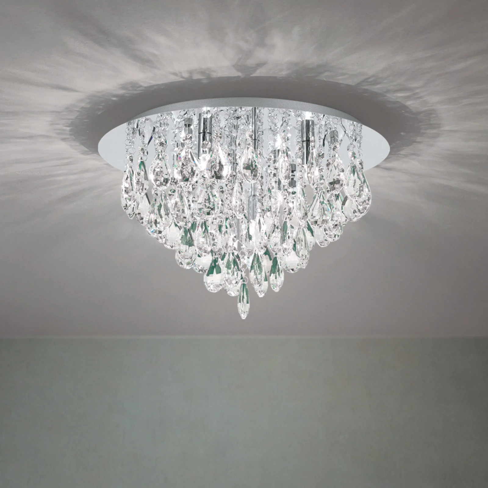 Kristalna plafonska lampa CELESTE, hrom, 45 cm - 1