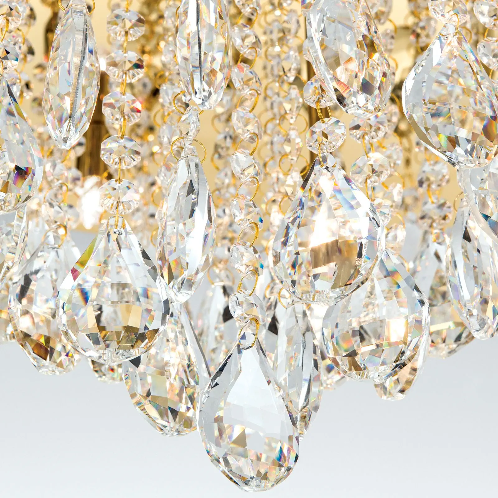 Kristalna plafonska lampa CELESTE, zlato, 75 cm - 6