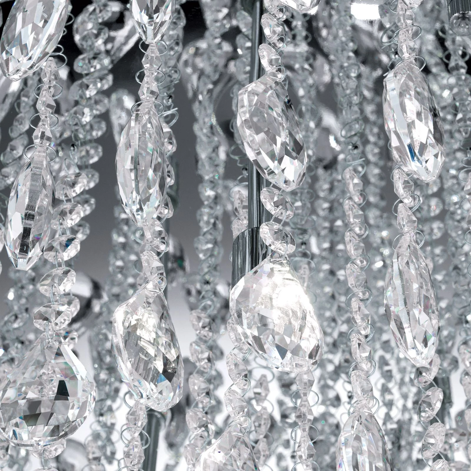 Kristalna plafonska lampa CELESTE, hrom, 75 cm - 5