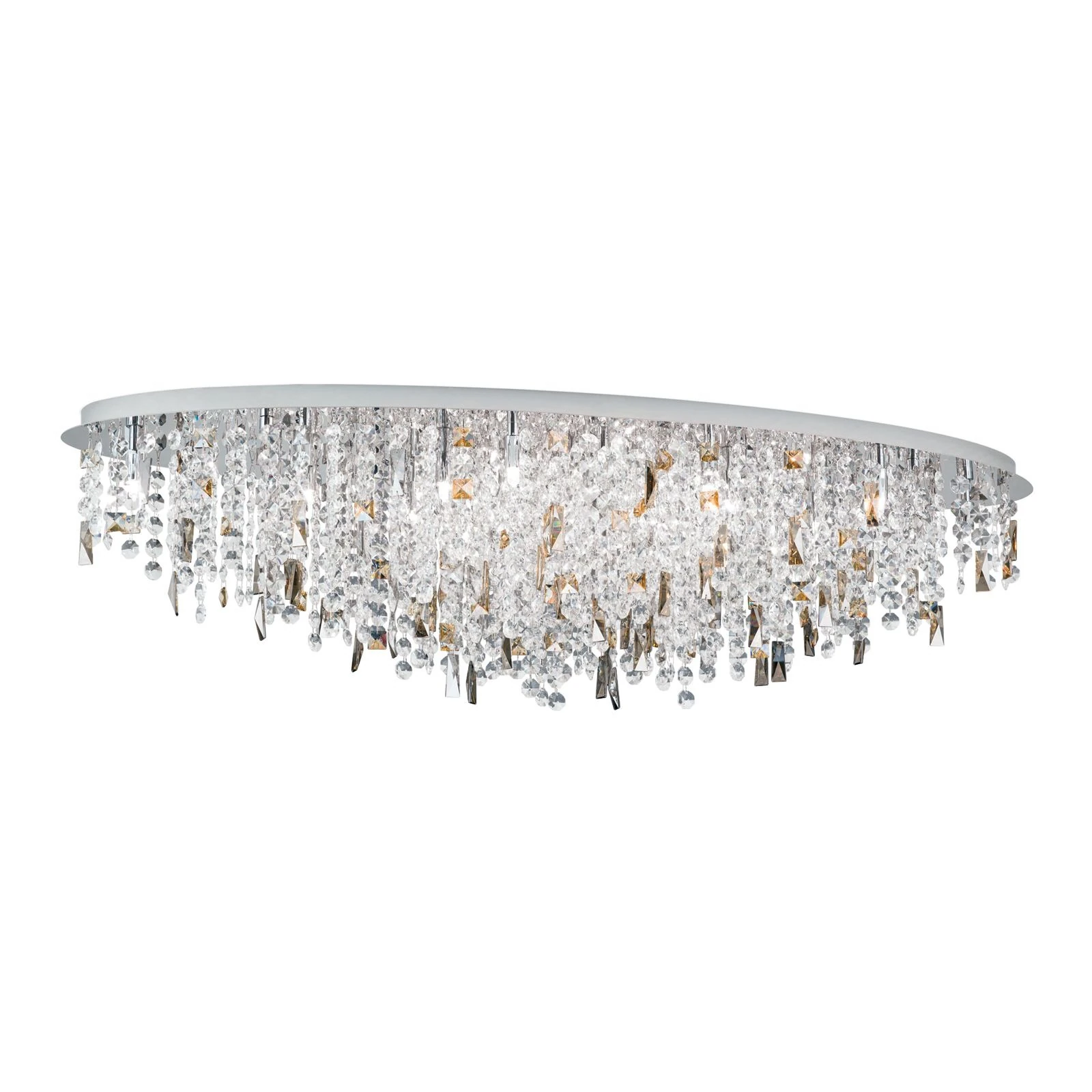 Kristalna plafonska lampa CRYSTALRIVER, 21 izvor svetla, hrom - 4