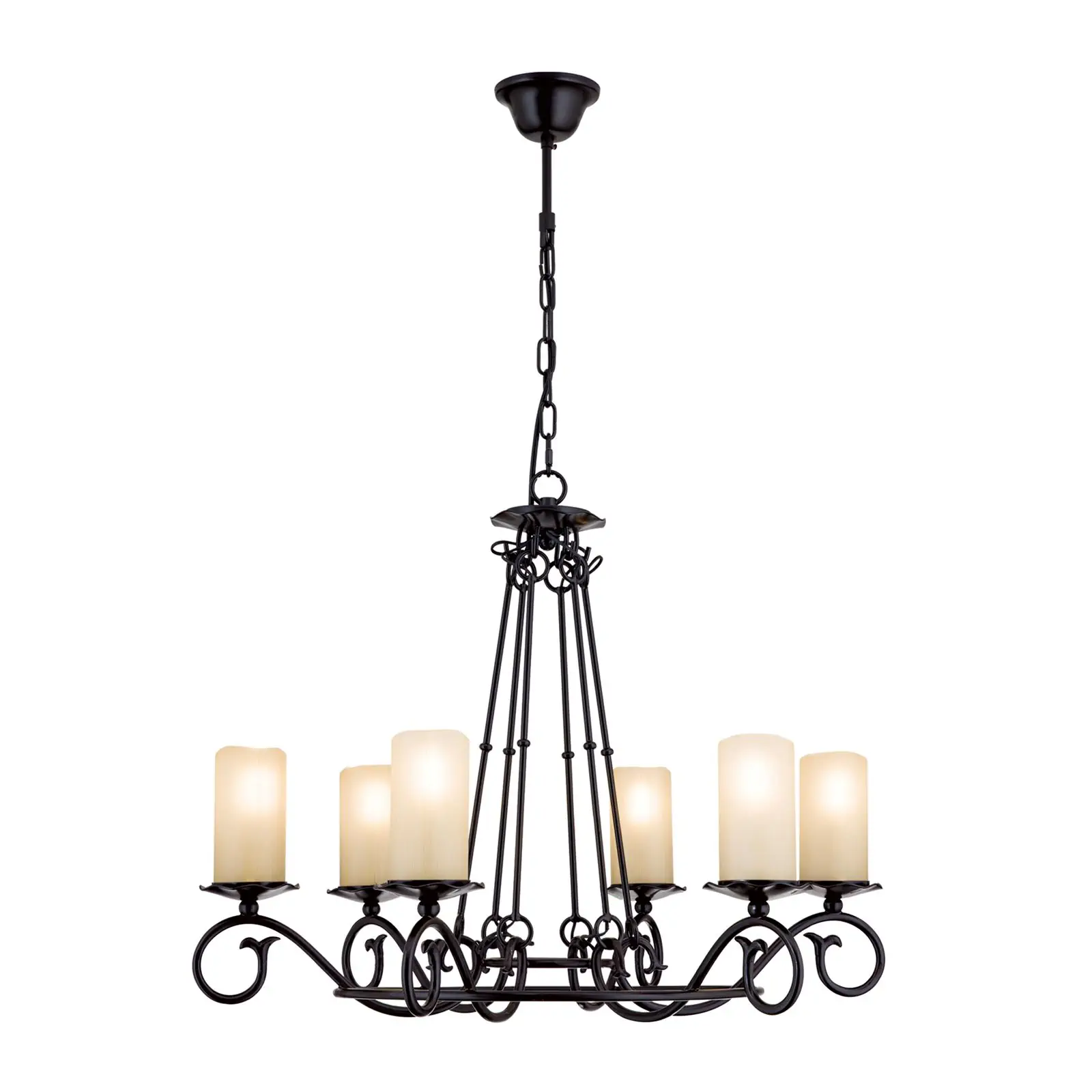 Luster RUSTICKA, 6 izvora svetla, antik - 4