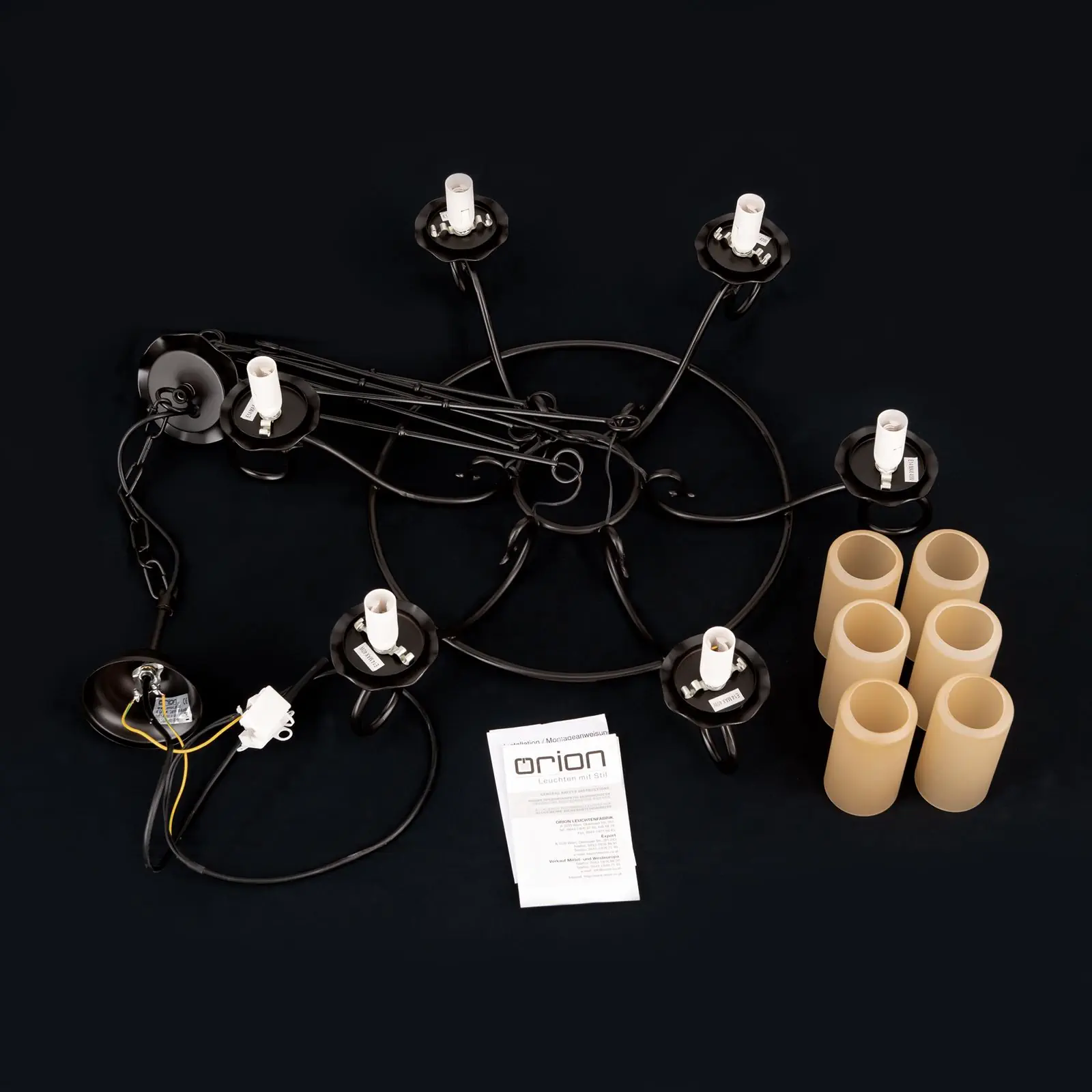 Luster RUSTICKA, 6 izvora svetla, antik - 8