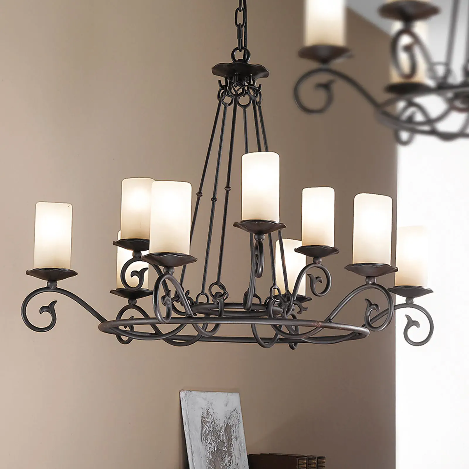 Luster RUSTICKA, 9 izvora svetla, antik