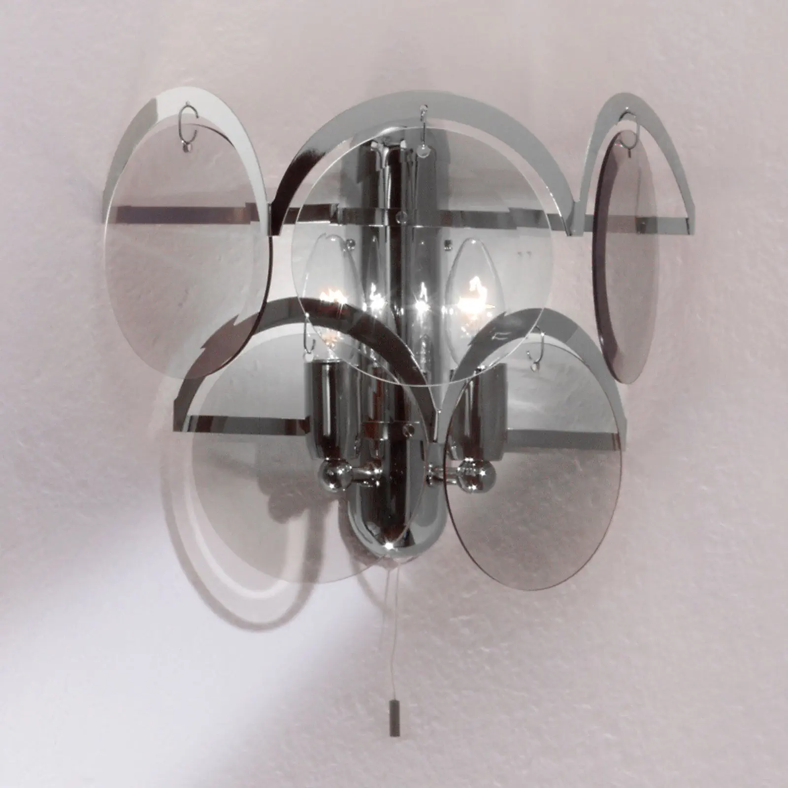 Zidna lampa RAUCHGLAS, 2-izvora, hrom - 2