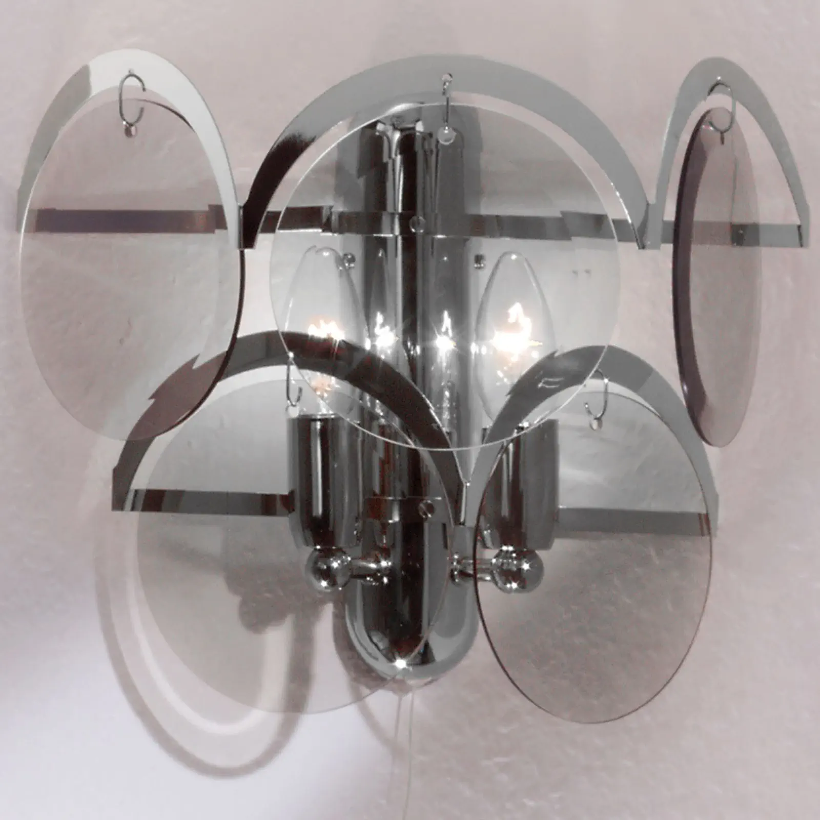 Zidna lampa RAUCHGLAS, 2-izvora, hrom - 3