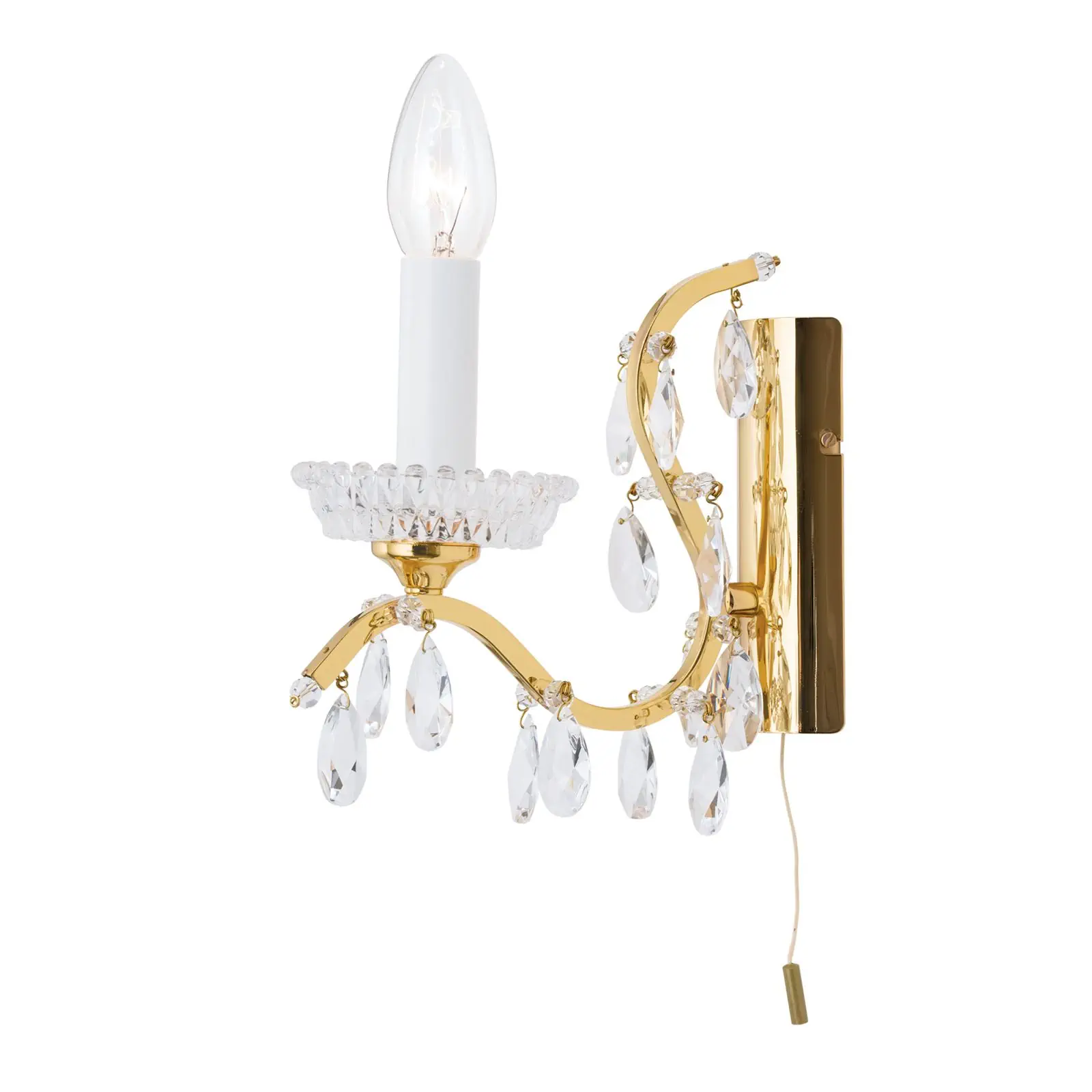 Zidna lampa HIROHITO, sa jednim izvorom svetla, pozlaćena - 4