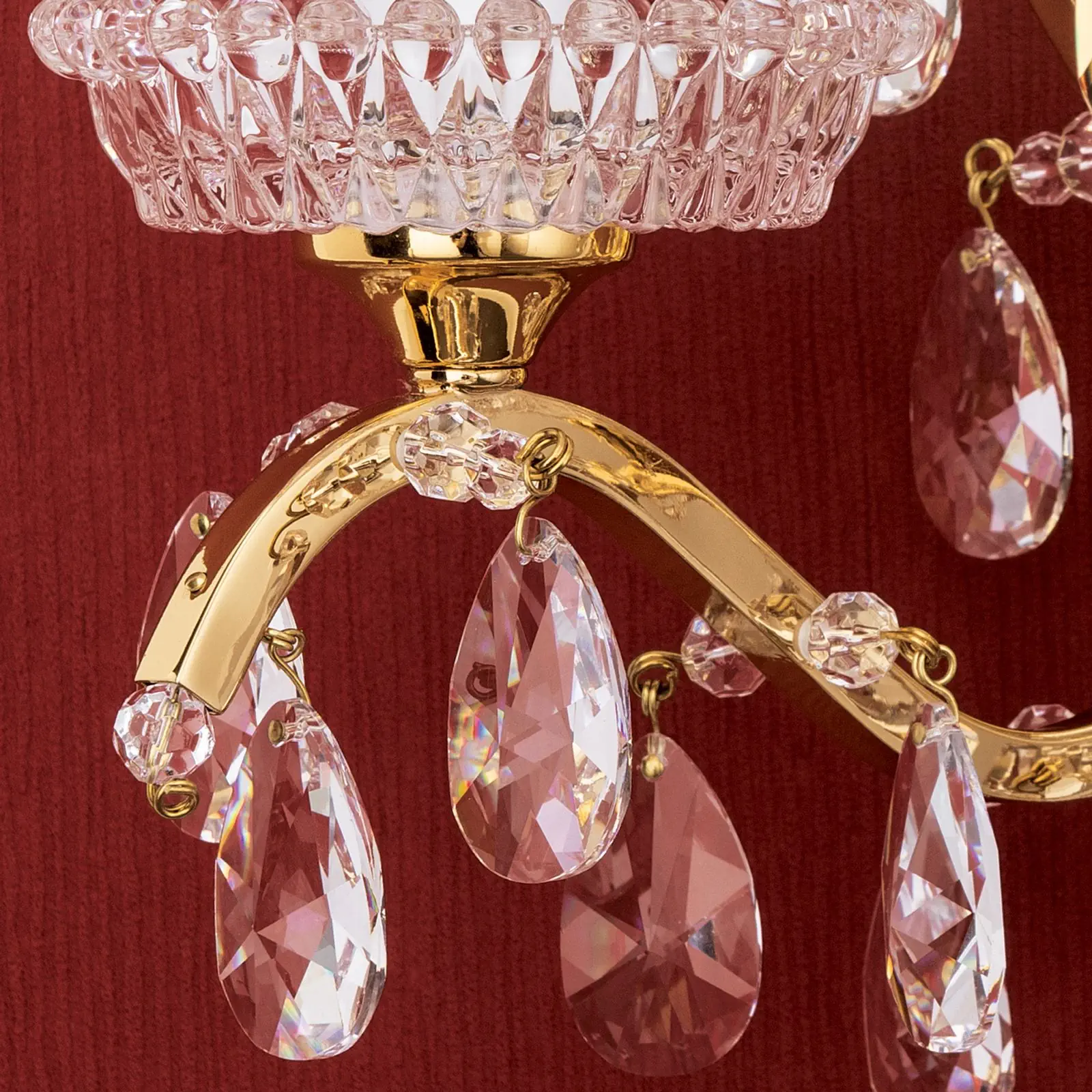 Zidna lampa HIROHITO, sa dva izvora svetla, pozlaćena - 6