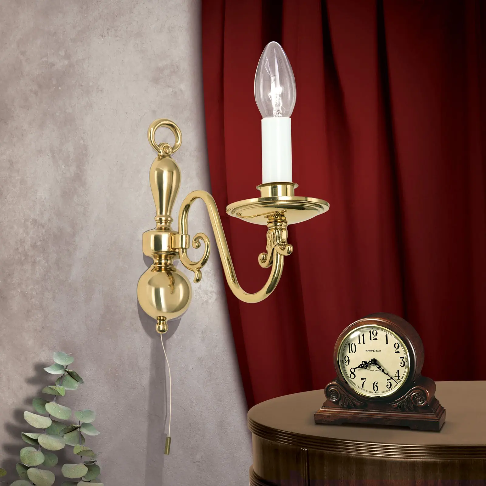 Zidna lampa FLÄMISCH, sa jednim izvorom svetla, sjajni mesing - 1