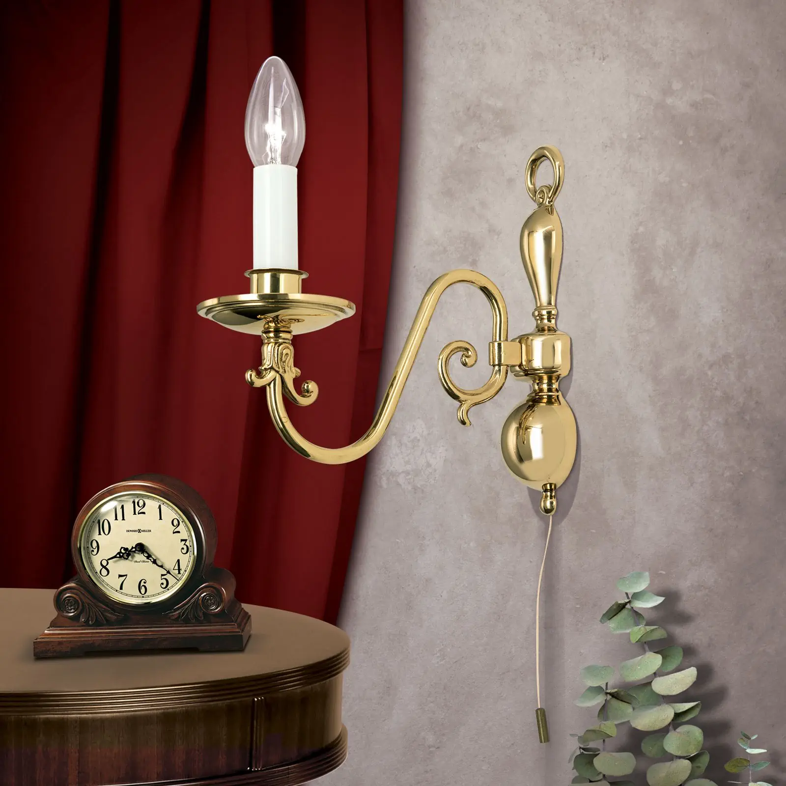 Zidna lampa FLÄMISCH, sa jednim izvorom svetla, sjajni mesing - 2