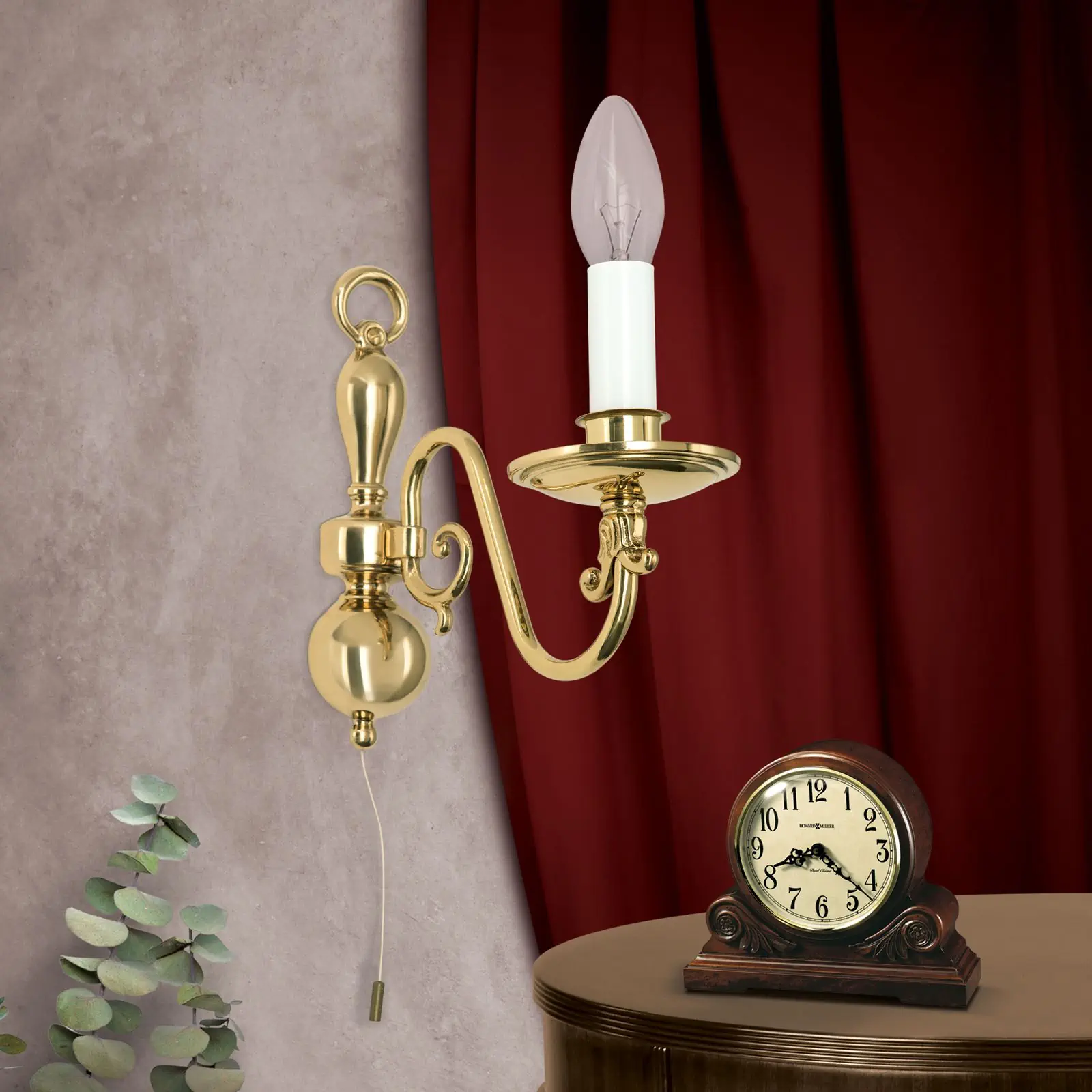 Zidna lampa FLÄMISCH, sa jednim izvorom svetla, sjajni mesing - 3