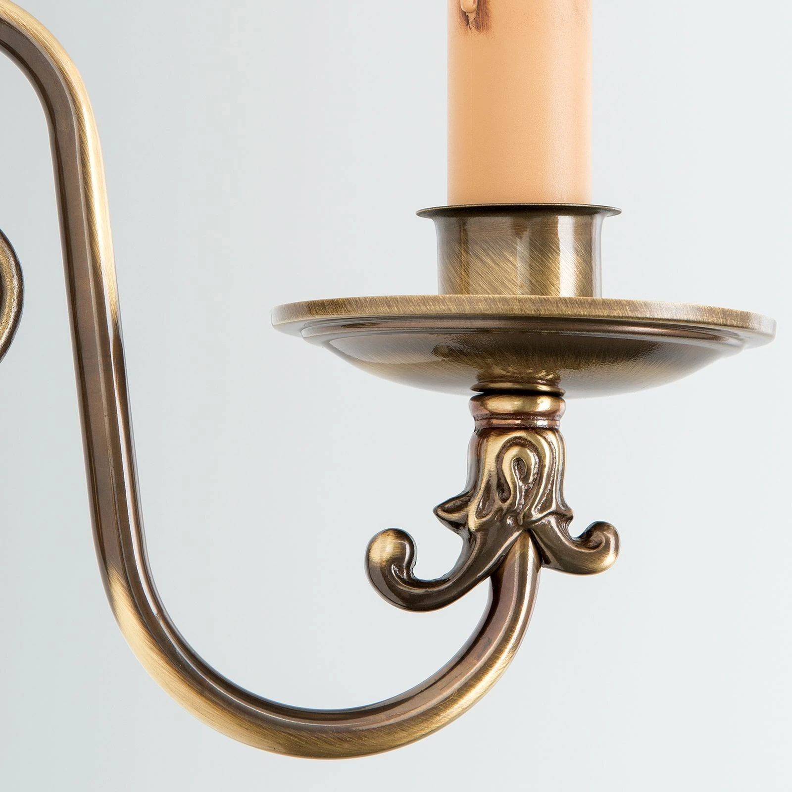 Zidna lampa FLÄMISCH, 1 izvor svetla, antik mesing - 7