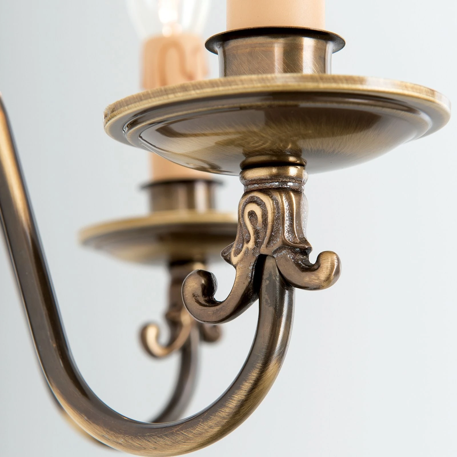 Zidna lampa FLÄMISCH, 2 izvora svetla, antik mesing - 5