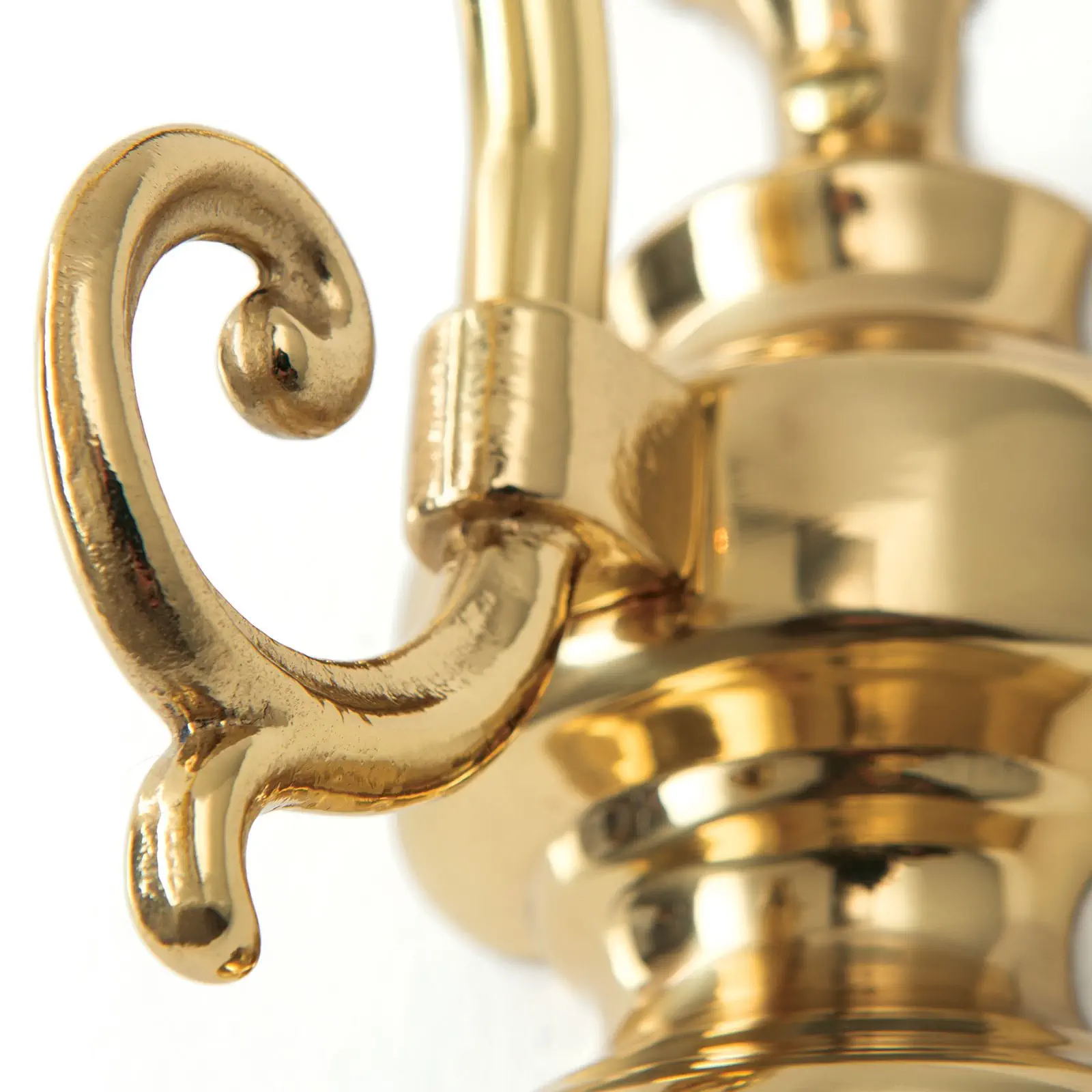 Zidna lampa sa krakom FLÄMISCH, sa jednim izvorom svetla, sjajni mesing - 4