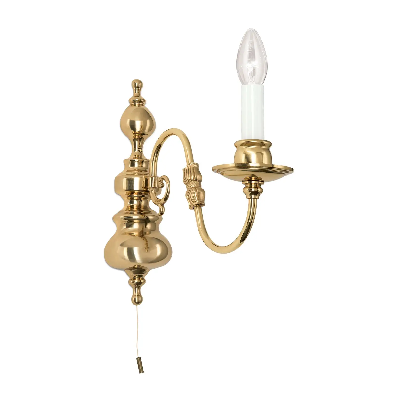 Zidna lampa sa krakom FLÄMISCH, sa jednim izvorom svetla, sjajni mesing - 6