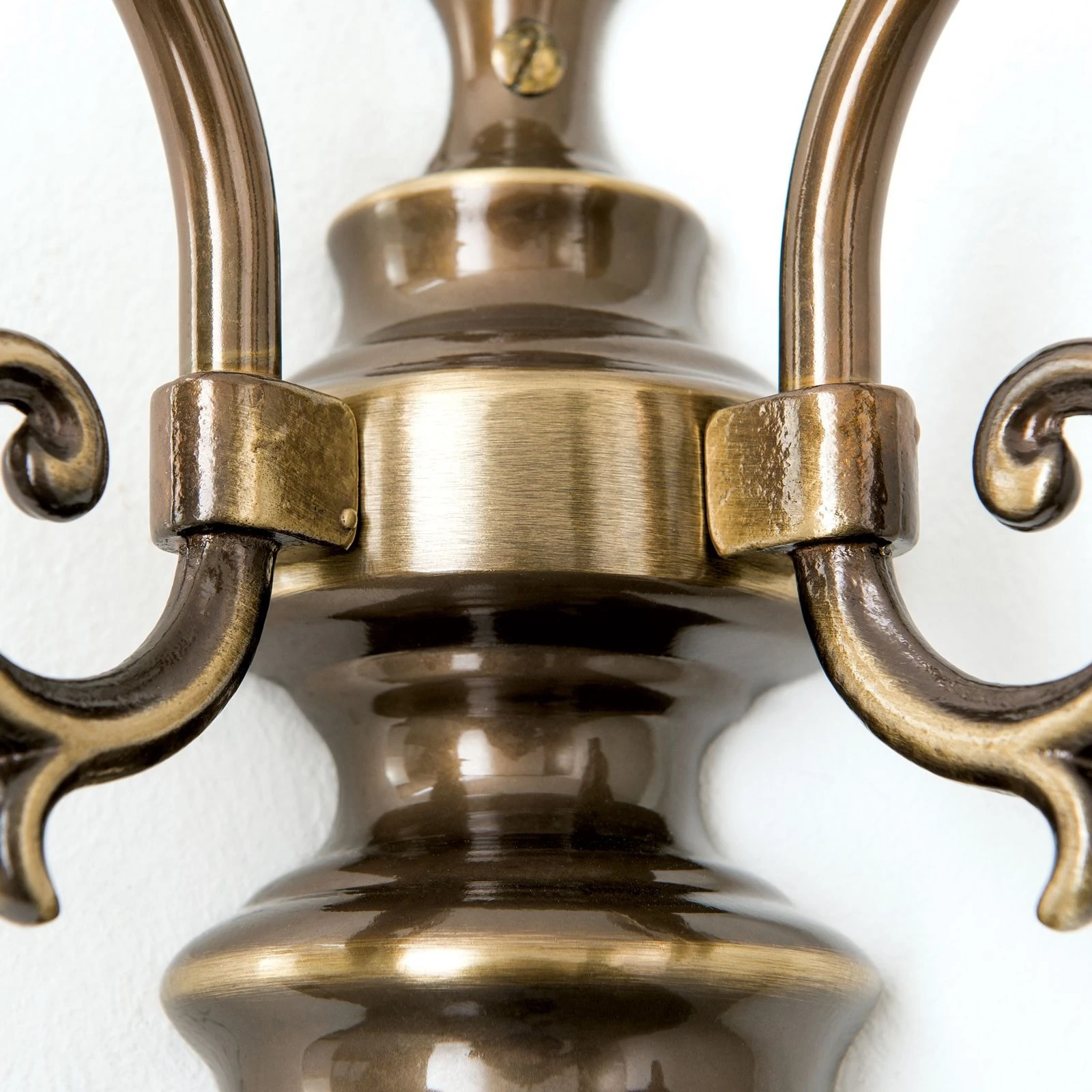 Zidna lampa FLÄMISCH, 2 izvora svetla, antik mesing - 5