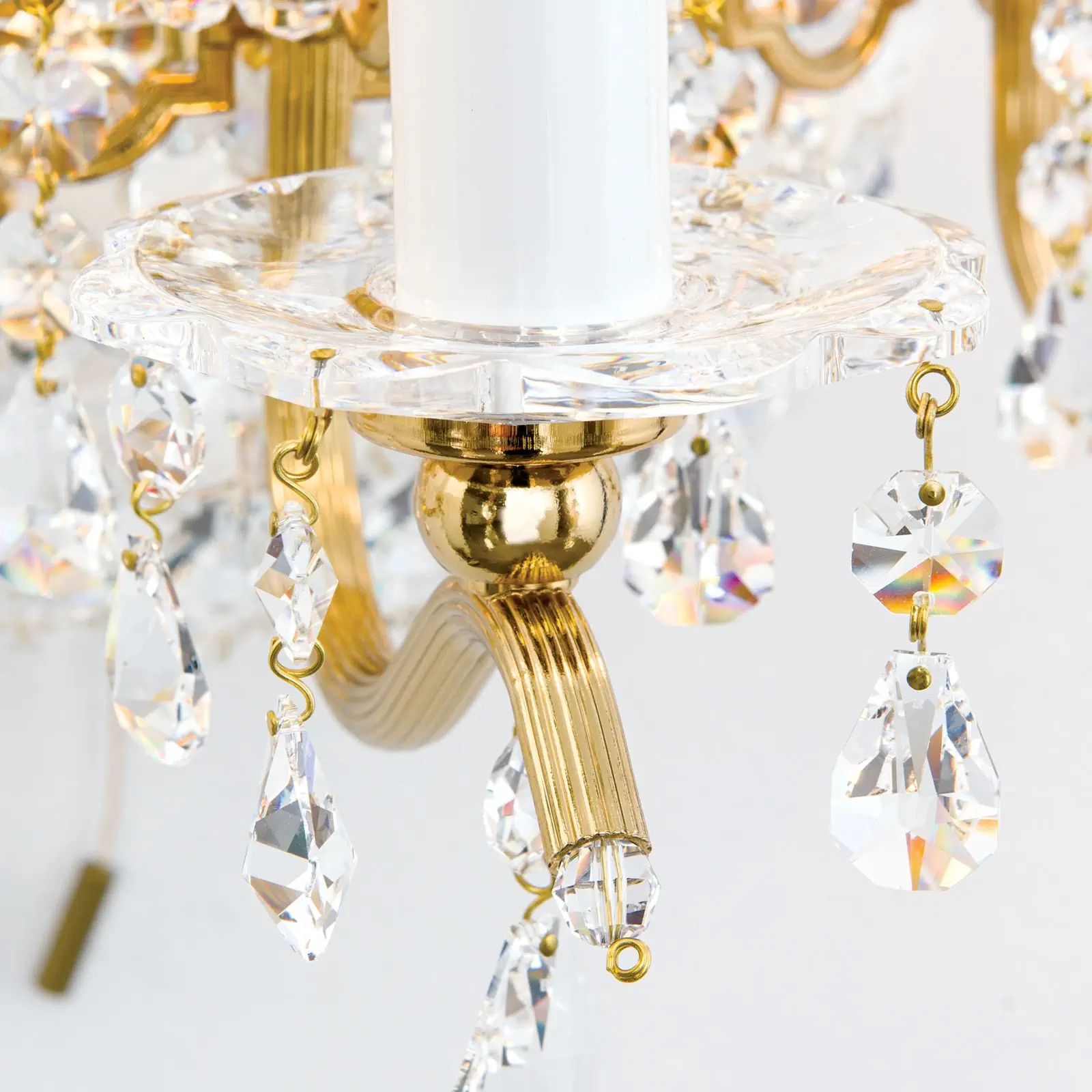 Zidna lampa NAGOYA, sa tri izvora svetla, pozlaćena - 5