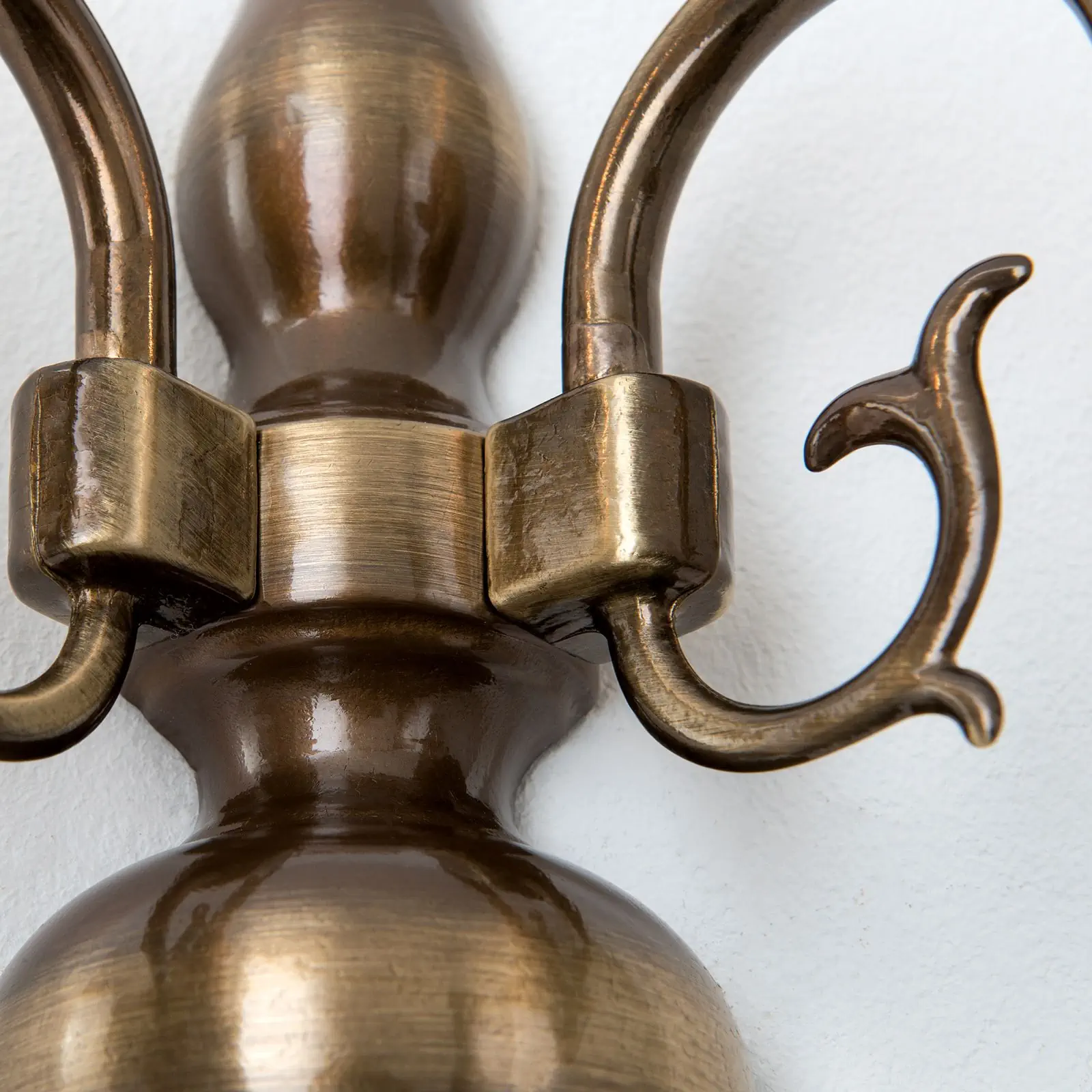 Zidna lampa FLÄMISCH, sa dva izvora svetla, patina - 5