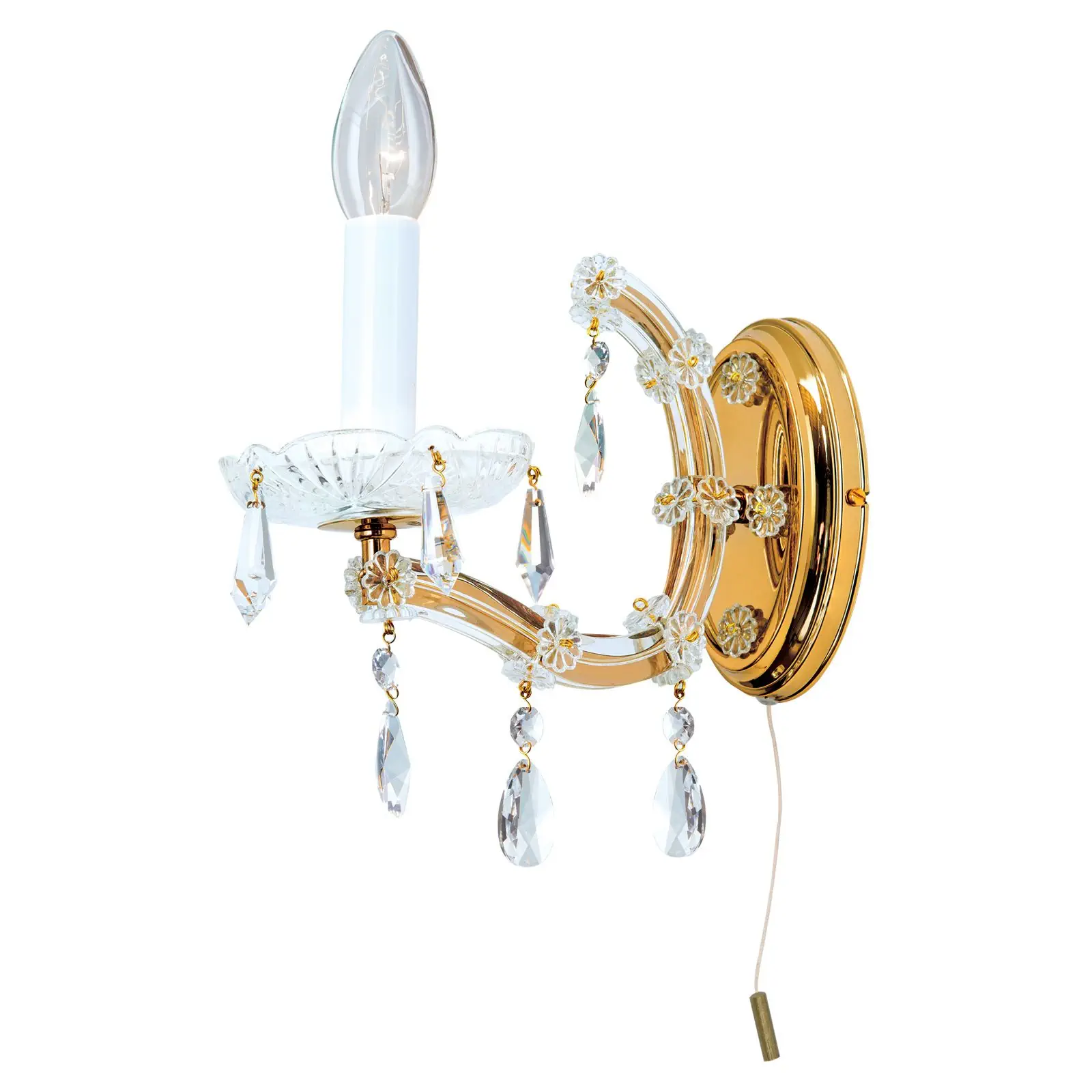 Zidna lampa MARIA THERESIA, sa jednim izvorom svetla, zlatna - 3