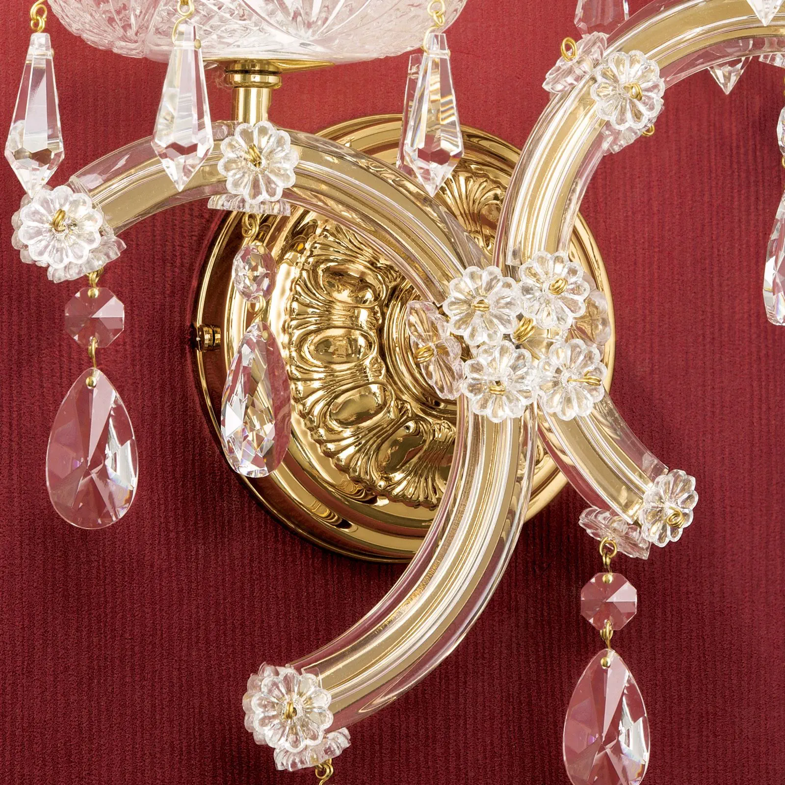 Zidna lampa MARIA THERESIA, sa dva izvora svetla, pozlaćena, leva - 2