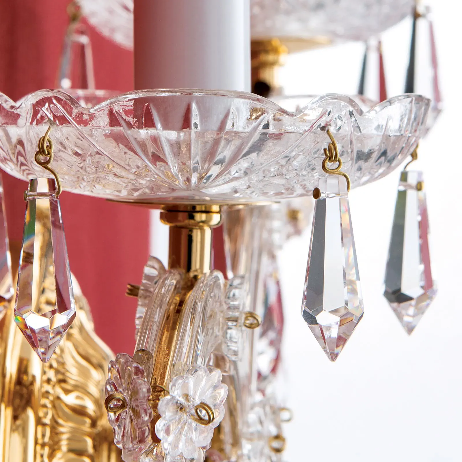 Zidna lampa MARIA THERESIA, sa dva izvora svetla, pozlaćena, leva - 6