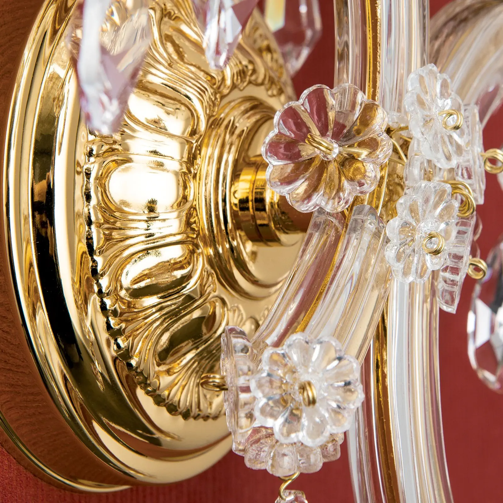 Zidna lampa MARIA THERESIA, sa dva izvora svetla, pozlaćena, desna - 5