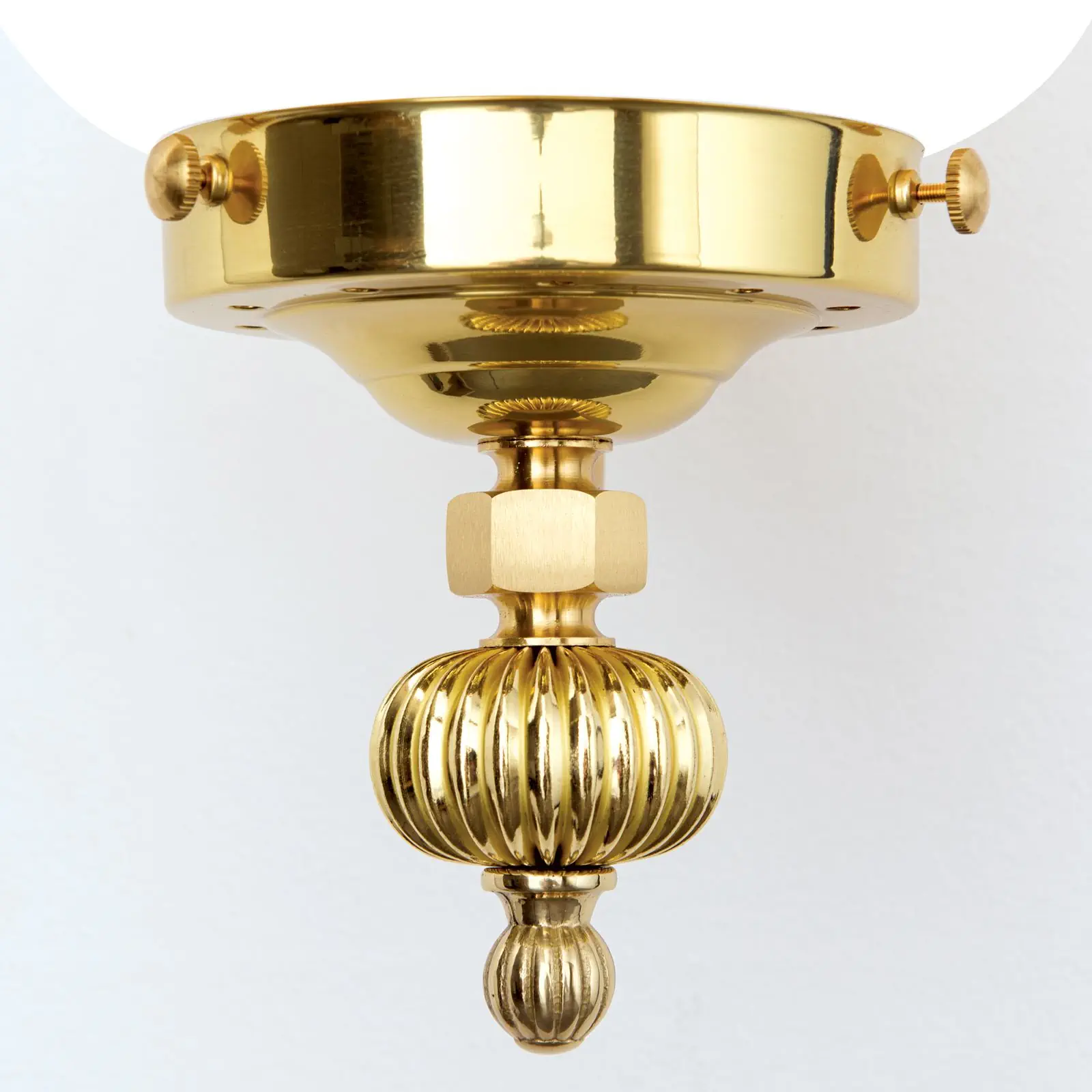 Zidna lampa WIENER NOSTALGIE, 1 izvor svetla, sjajni mesing, sa opal mat staklom, usmerena nagore - 6