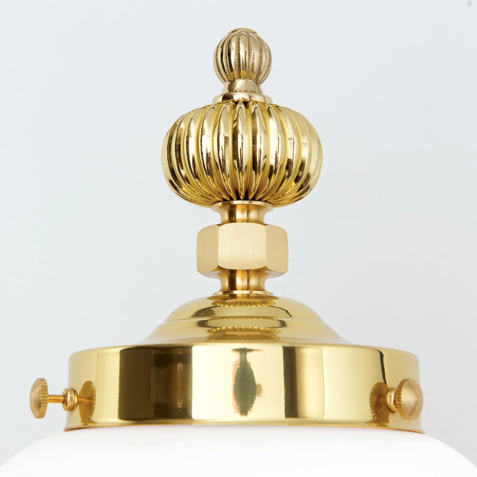 Zidna lampa WIENER NOSTALGIE, 1 izvor svetla, sjajni mesing, sa opal mat staklom, usmerena nadole - 5