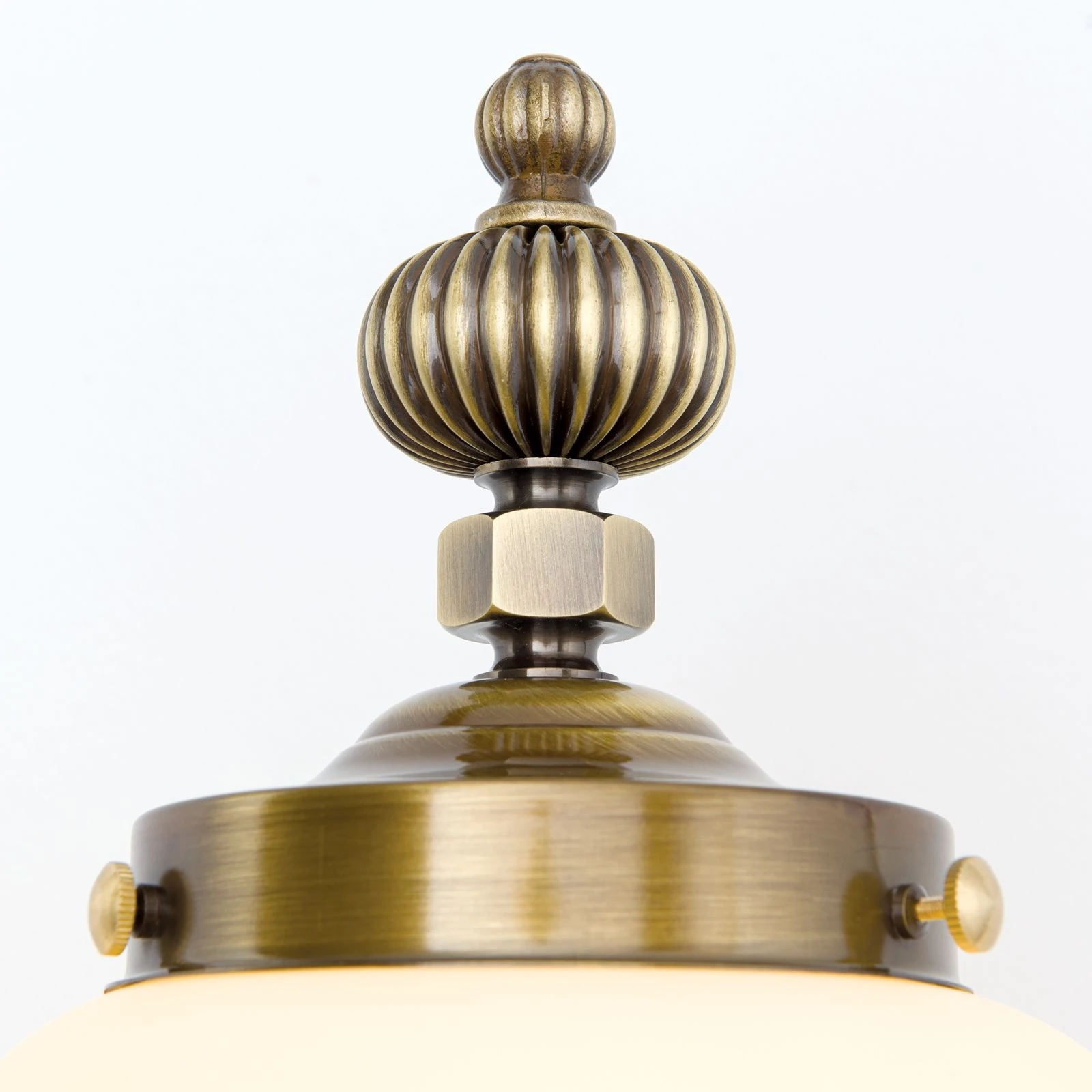 Zidna lampa WIENER NOSTALGIE, 1 izvor svetla, nadole, antik mesing, šampanj staklo - 5