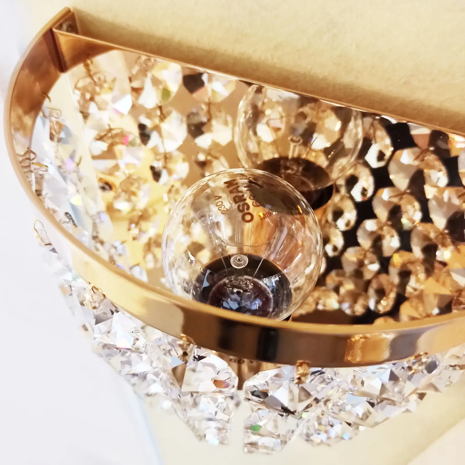 Zidna lampa SHERATON sa jednim izvorom svetla, pozlaćena - 3