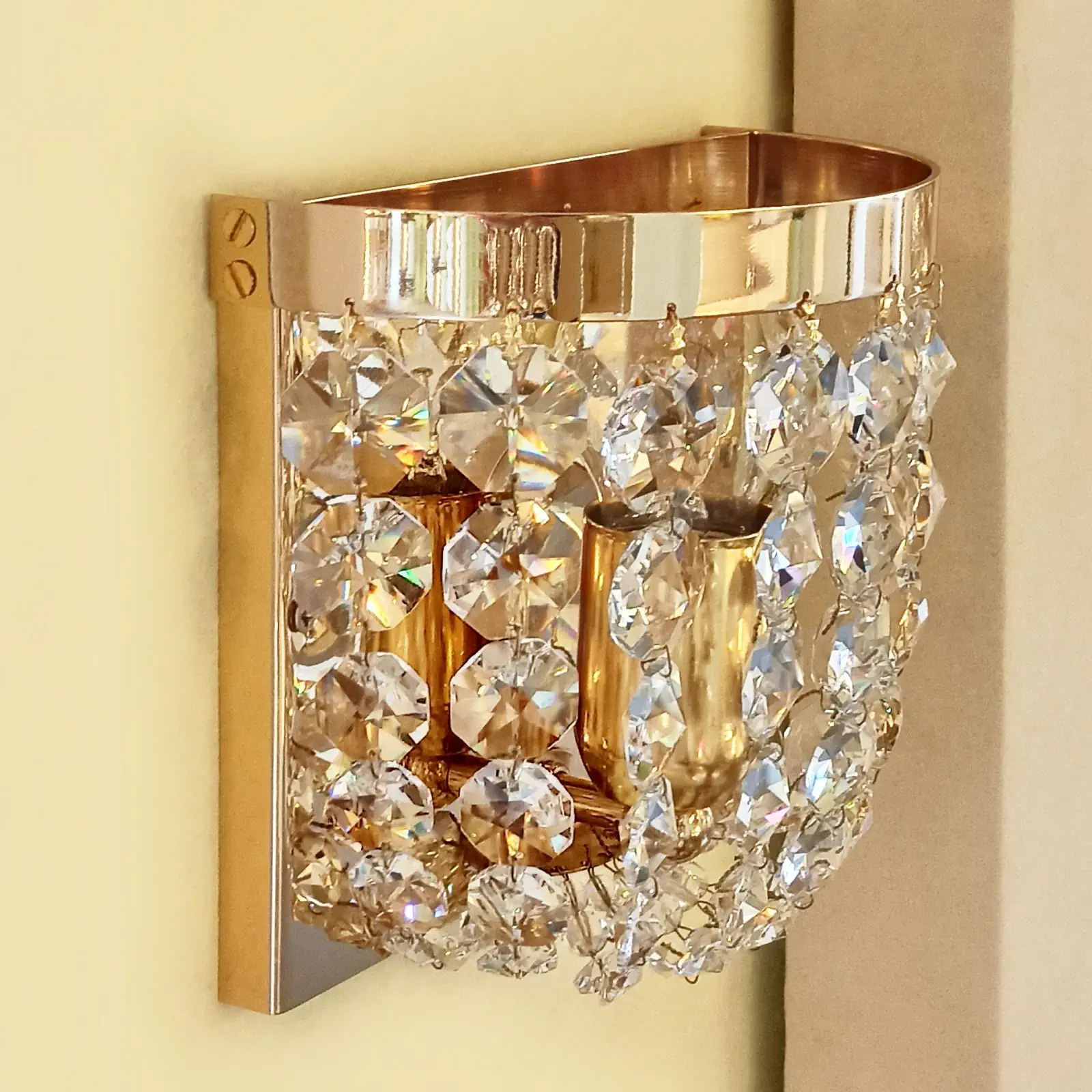 Zidna lampa SHERATON sa jednim izvorom svetla, pozlaćena - 4