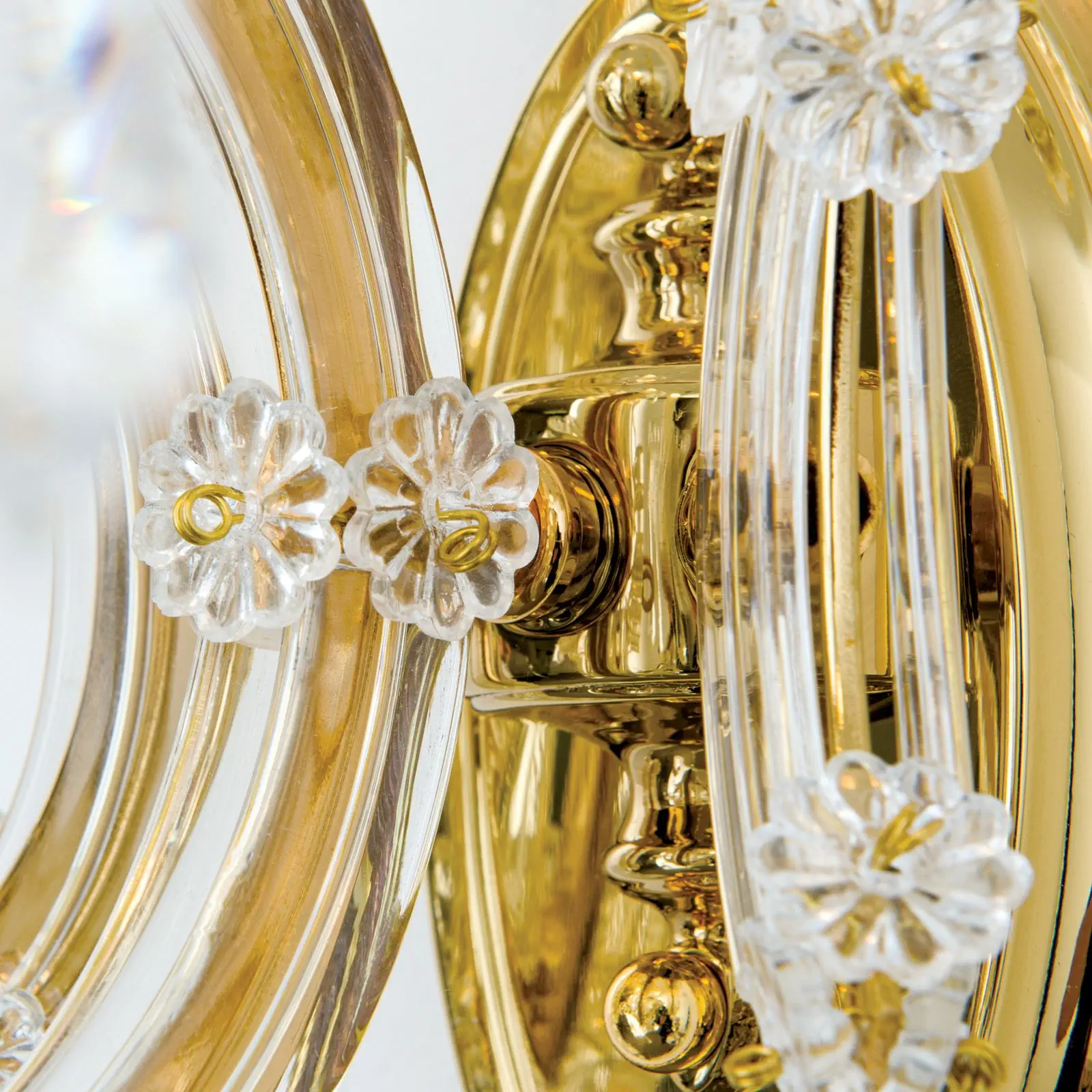 Zidna lampa sa krakom MARIA THERESIA, sa tri izvora svetla, pozlaćena - 5