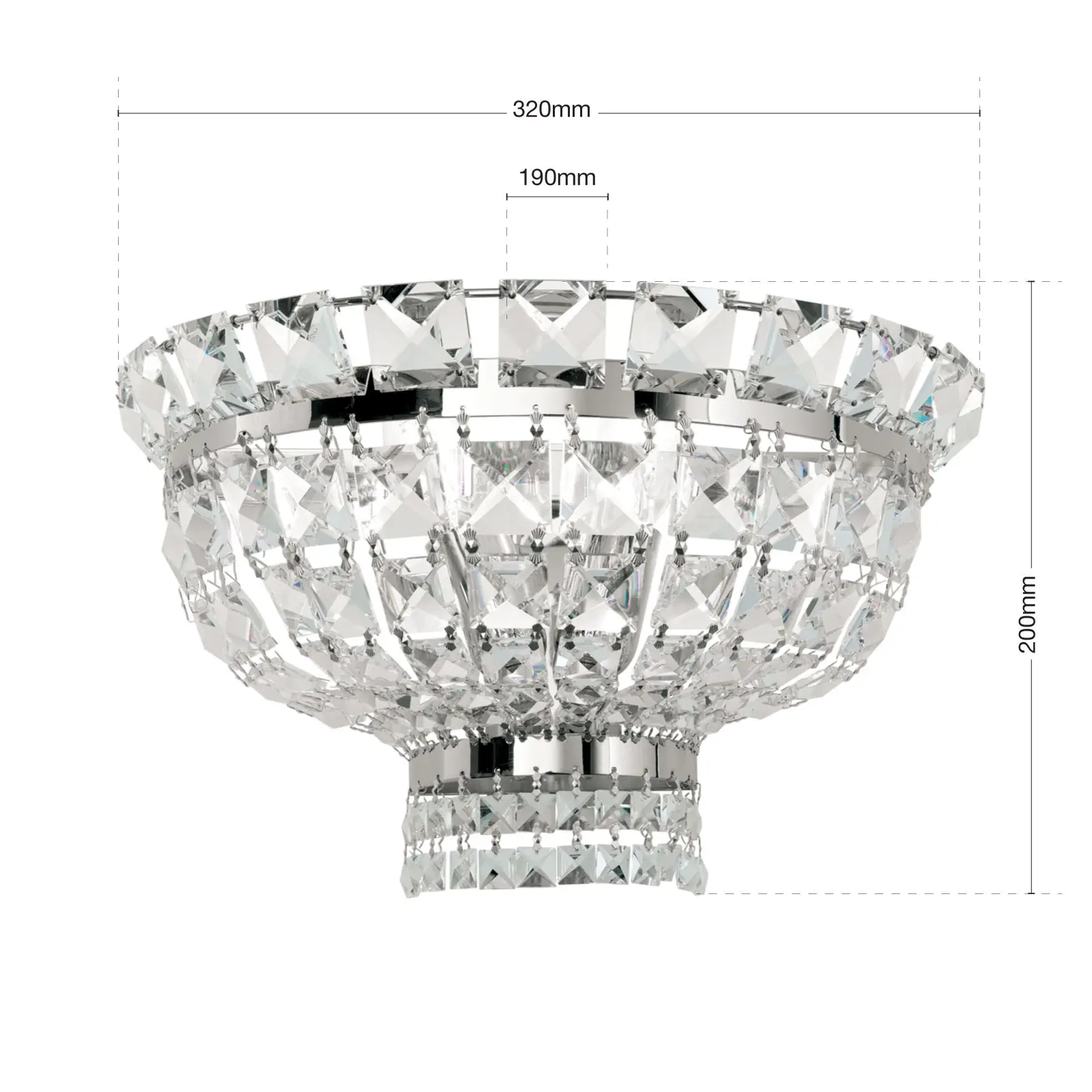 Zidna lampa AMBASSADOR, sa dva izvora svetla, hromirana - 7