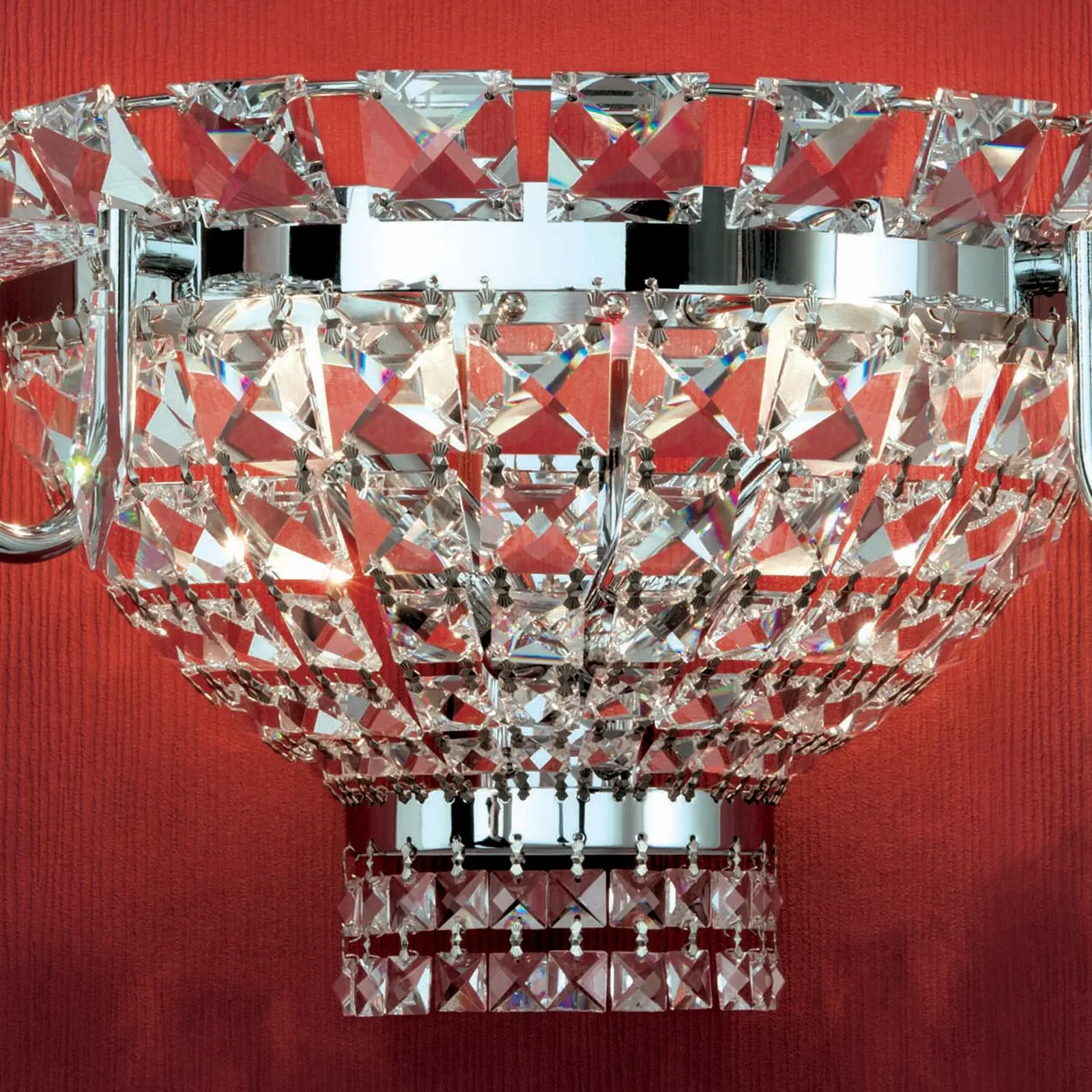 Zidna lampa AMBASSADOR, sa četiri izvora svetla, hromirana - 2