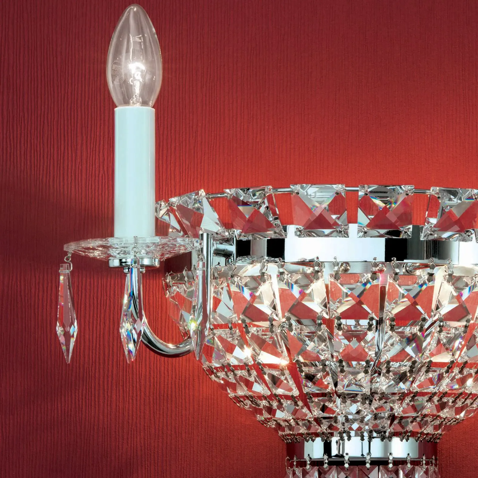 Zidna lampa AMBASSADOR, sa četiri izvora svetla, hromirana - 3