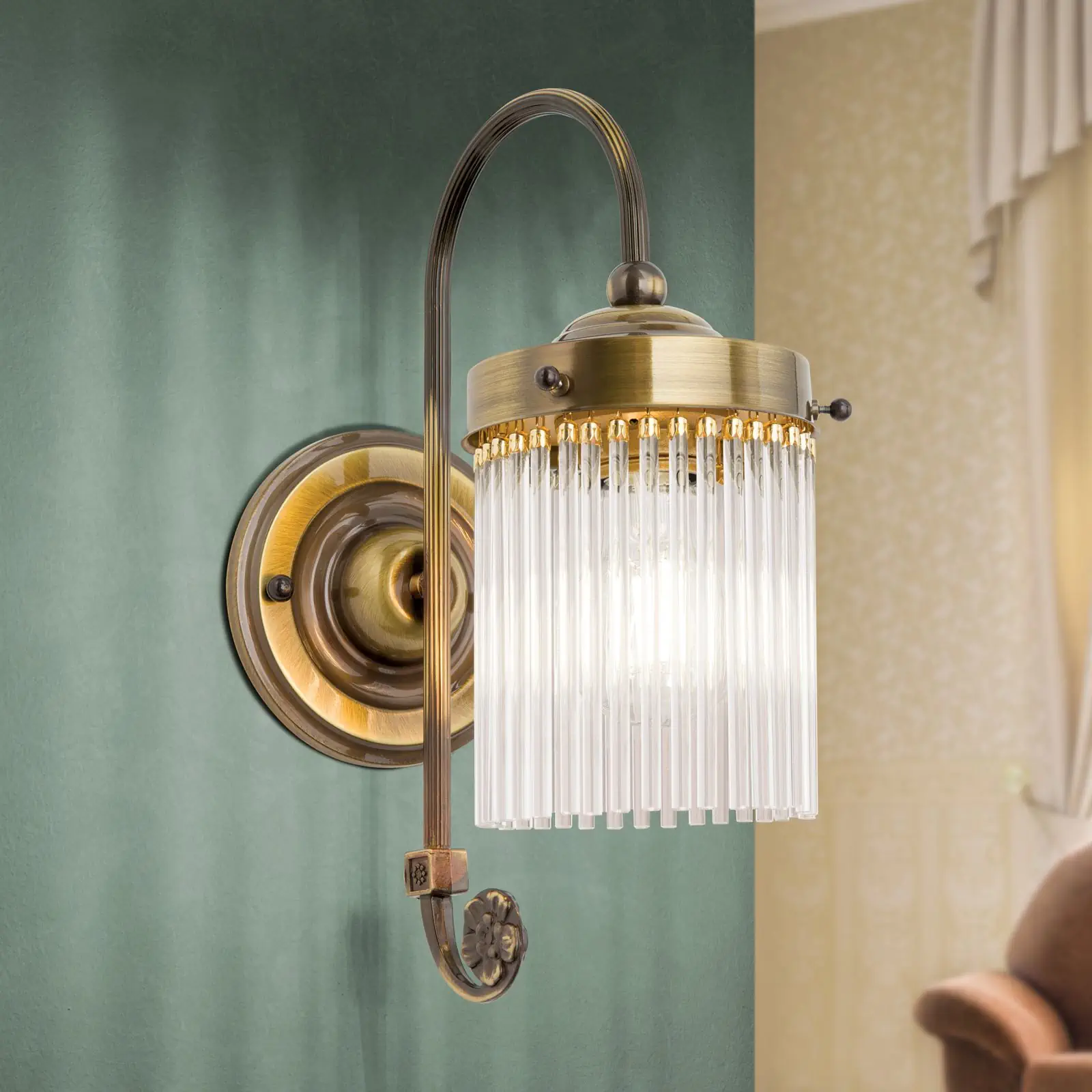 Zidna lampa STÄBCHENSERIE sa jednim izvorom svetla, patina - 2