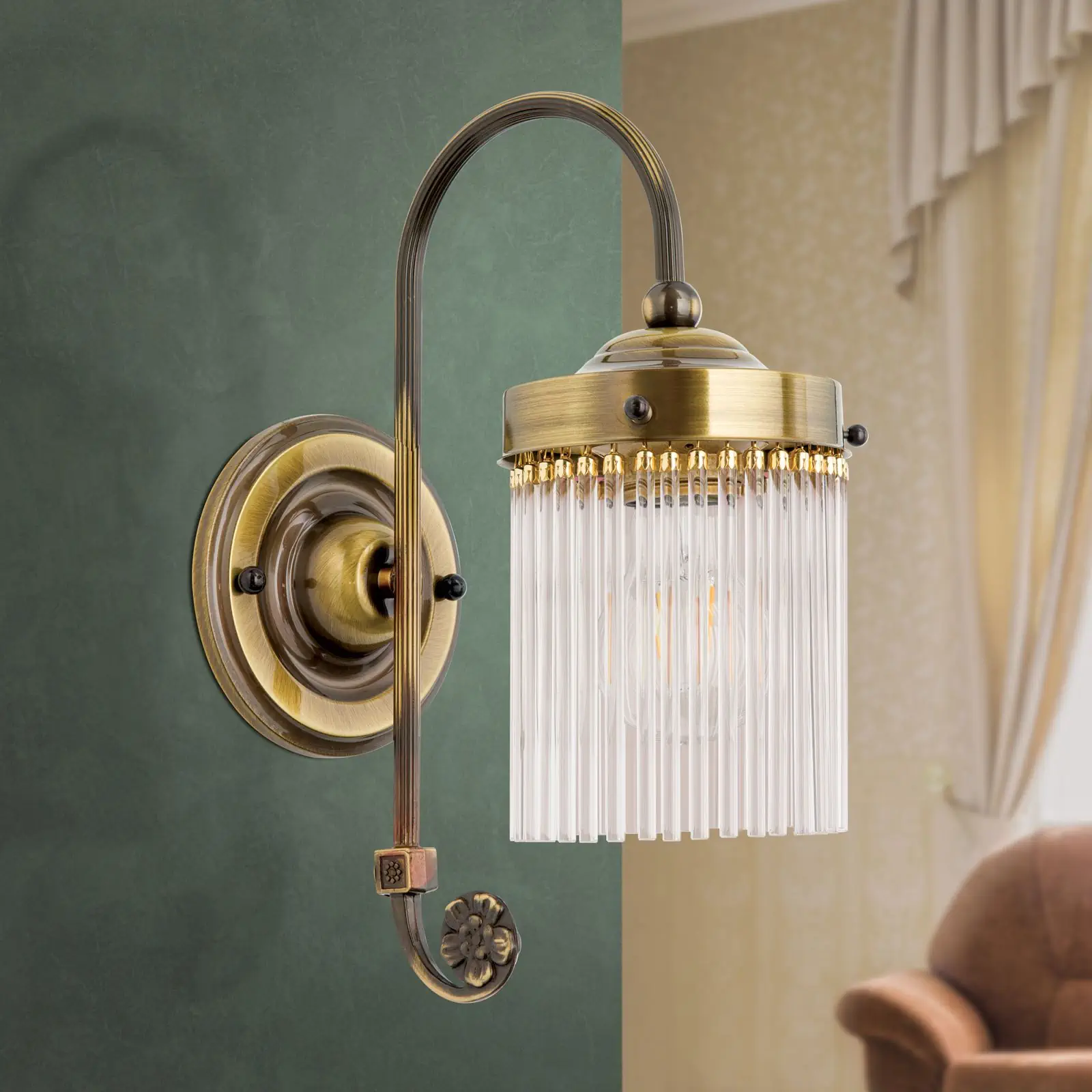 Zidna lampa STÄBCHENSERIE sa jednim izvorom svetla, patina - 3