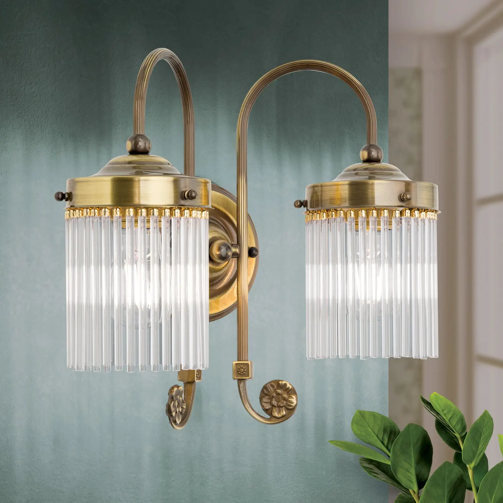 Zidna lampa STÄBCHENSERIE sa dva izvora svetla, patina - 2