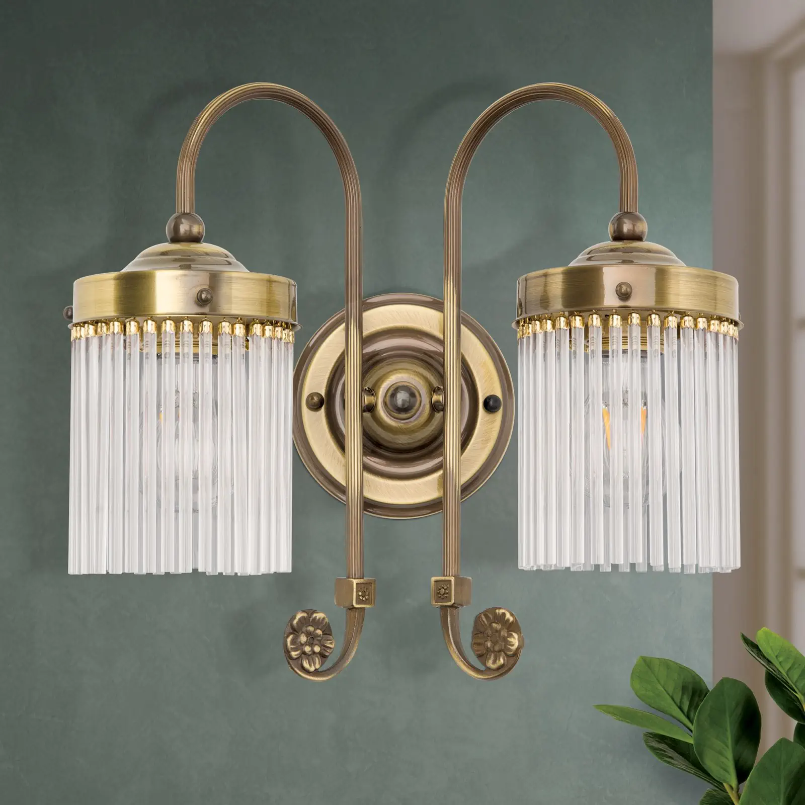 Zidna lampa STÄBCHENSERIE sa dva izvora svetla, patina - 3