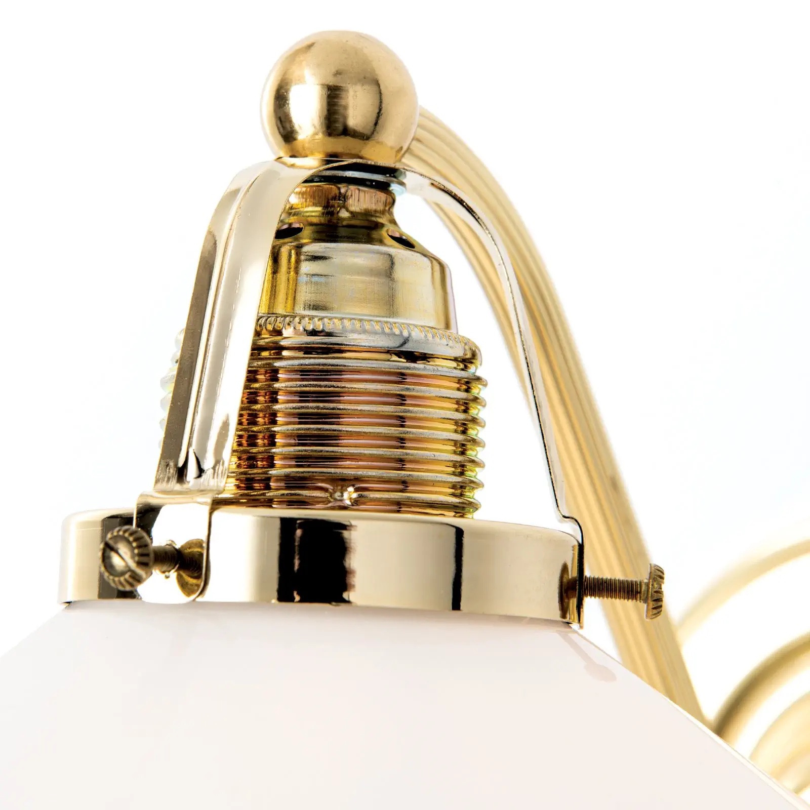 Zidna lampa ARTDESIGN, sa jednim izvorom svetla, sjajni mesing, sa opalnim staklom - 5