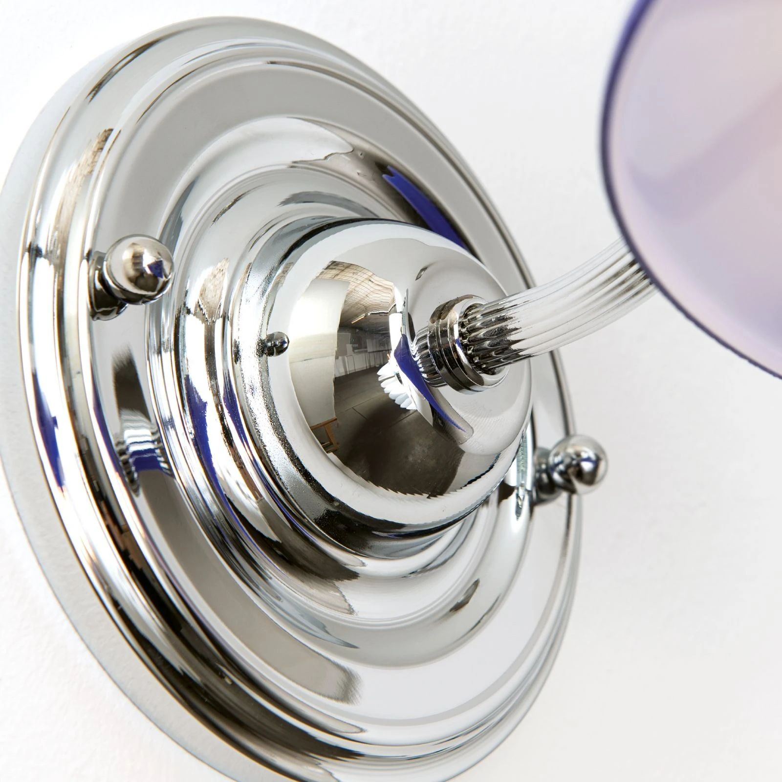 Zidna lampa ARTDESIGN, 1 izvor svetla, hrom, plavo staklo - 5