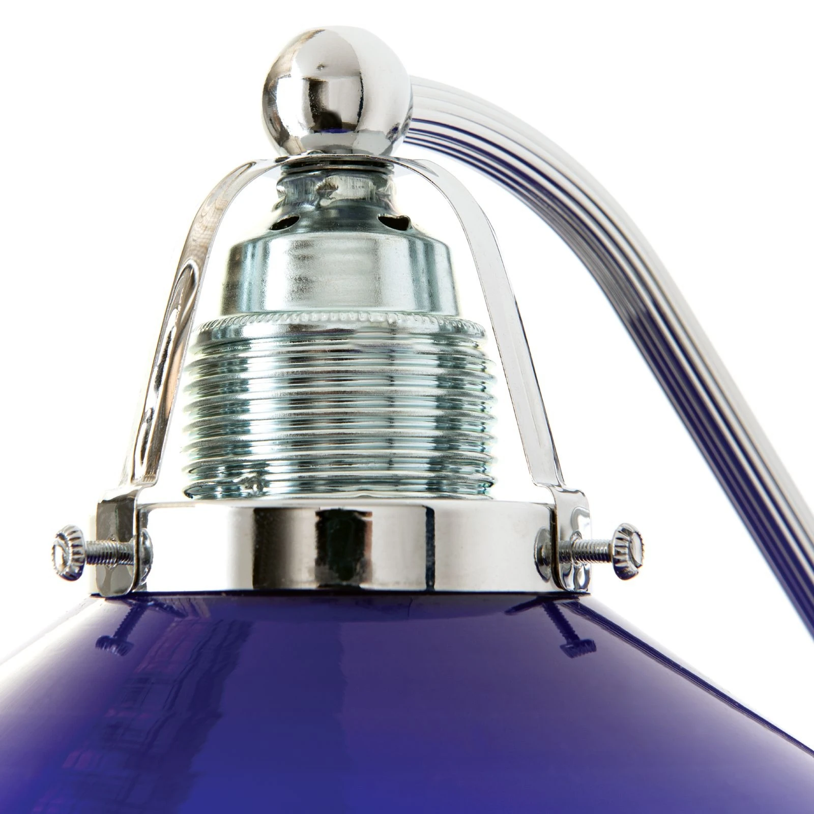 Zidna lampa ARTDESIGN, 1 izvor svetla, hrom, plavo staklo - 6