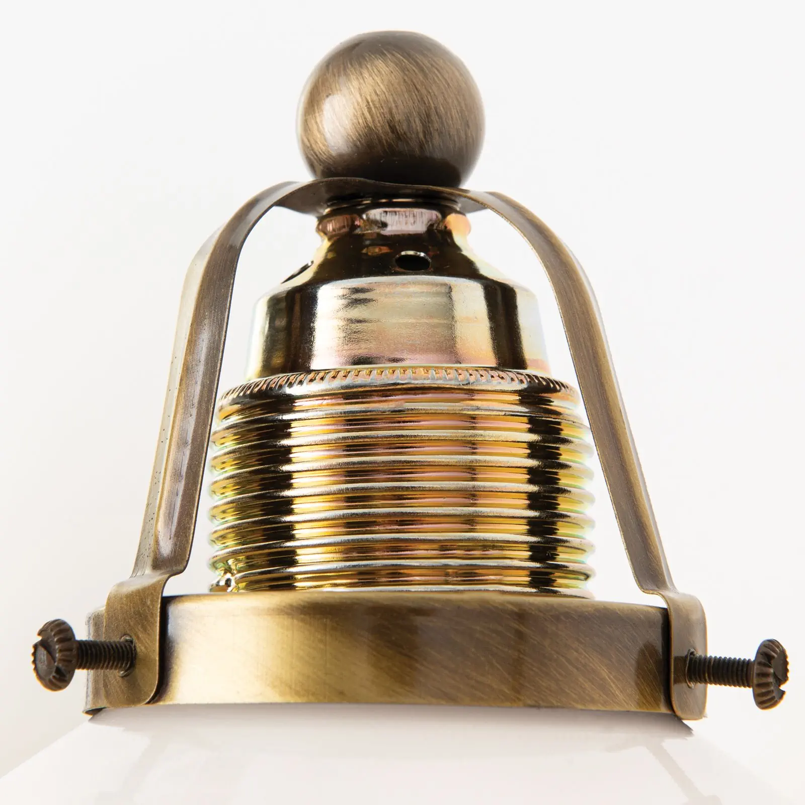 Zidna lampa ARTDESIGN, sa dva izvora svetla, antik mesing završna obrada, sa šampanj staklom - 5