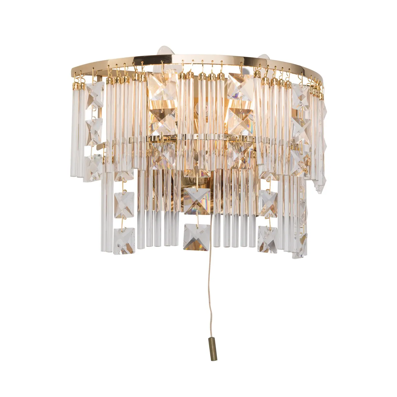 Zidna lampa KRISTALL KLASSISCH, sa dva izvora svetla, zlatna, H16 cm - 4