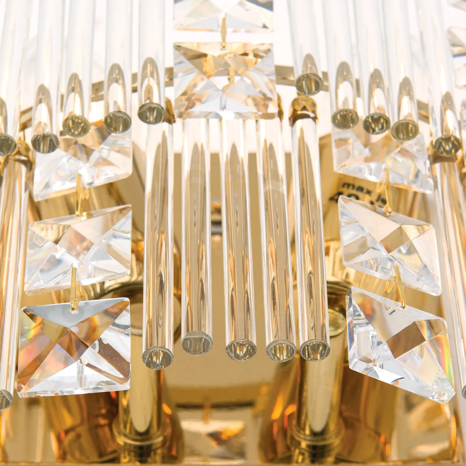 Zidna lampa KRISTALL KLASSISCH, sa dva izvora svetla, zlatna, H16 cm - 5