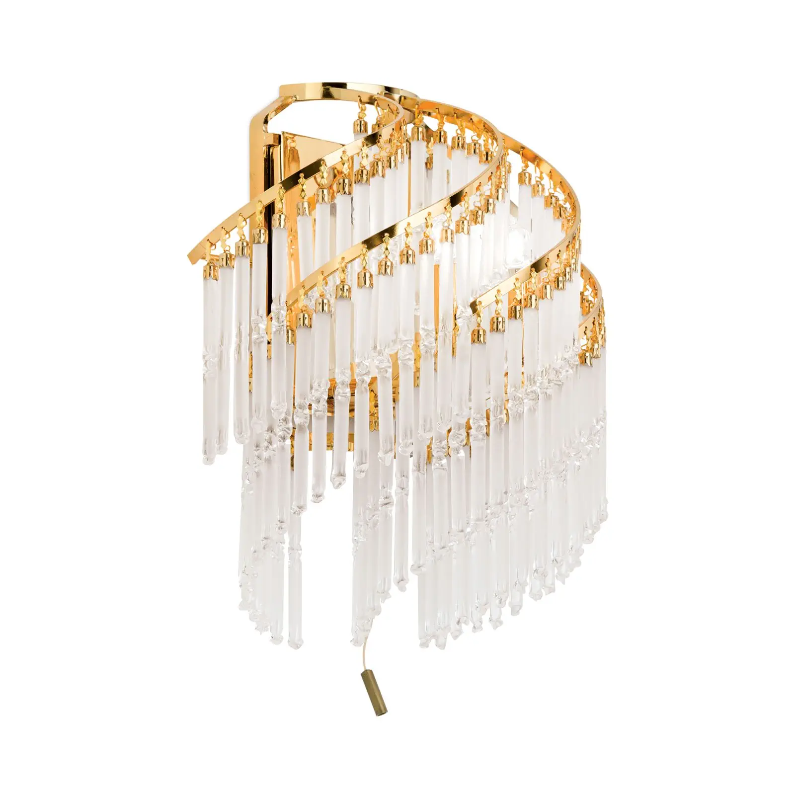 Okrugla zidna lampa KRISTALL KLASSISCH, 2 izvora svetla, zlatna, H24cm - 4