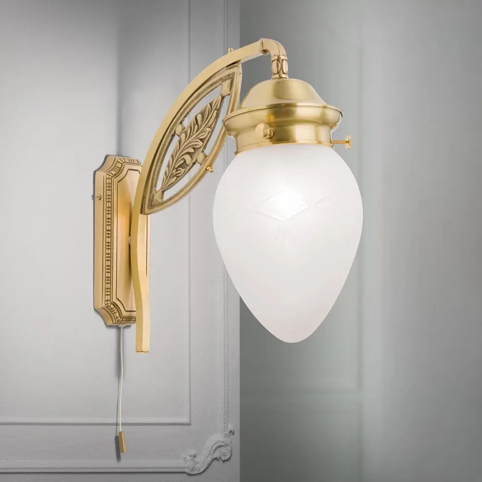 Zidna lampa BUDAPEST, sa jednim izvorom svetla, bronzana - 1