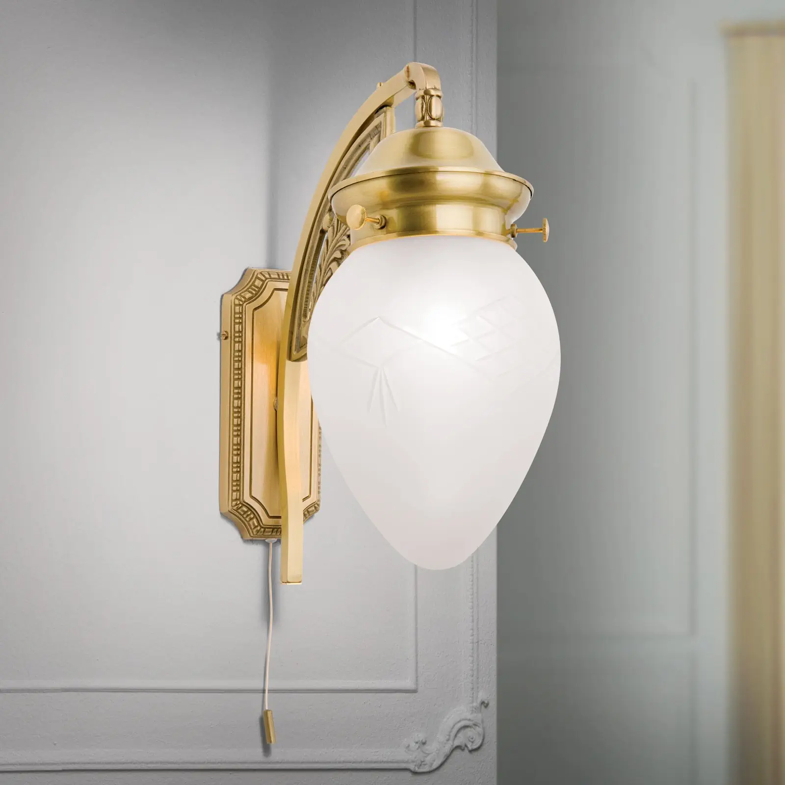 Zidna lampa BUDAPEST, sa jednim izvorom svetla, bronzana - 2