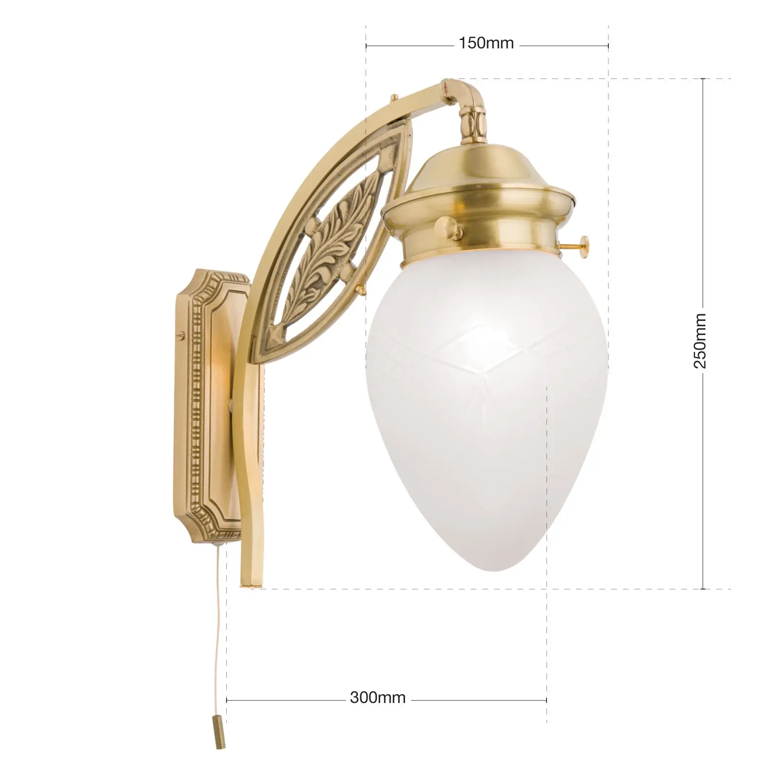 Zidna lampa BUDAPEST, sa jednim izvorom svetla, bronzana - 7